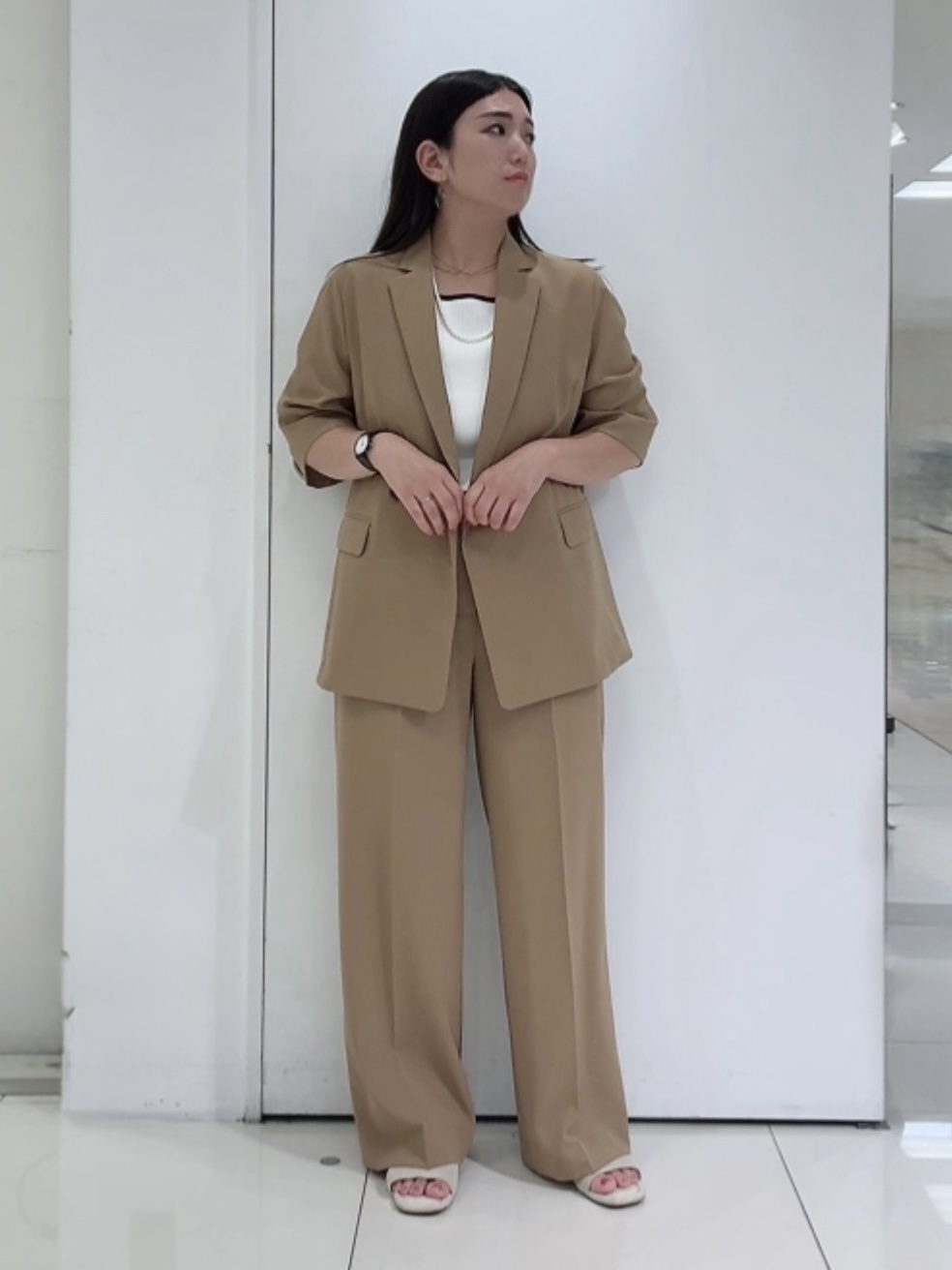 なかじさんの「UNTITLED｜【セットアップ可/UVカット/通気性】エアリークール半袖ジャケット」を使ったコーディネート