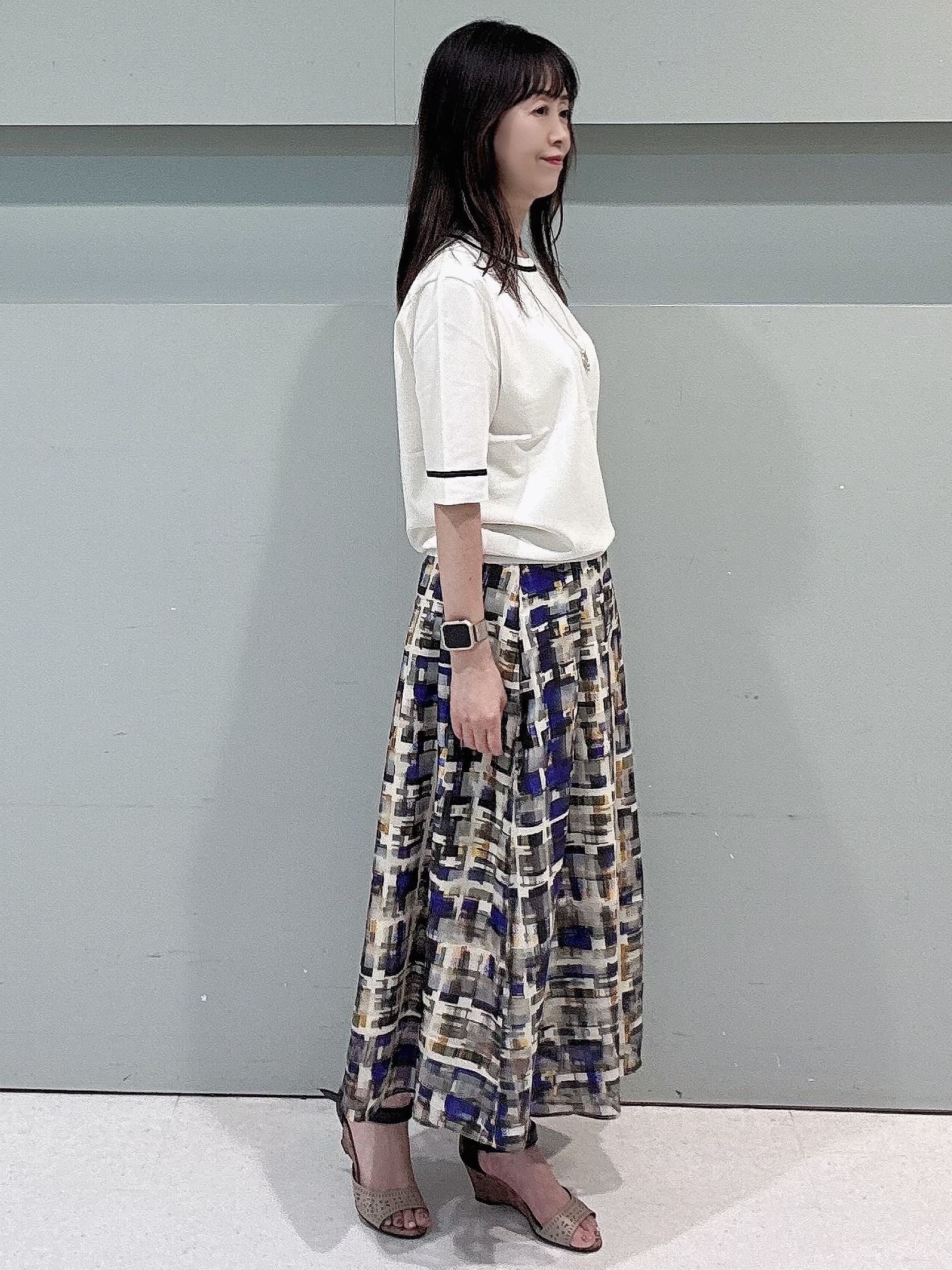makiさんの「UNTITLED｜【アンサンブル可能】コンパクトニットカーディガン」を使ったコーディネート