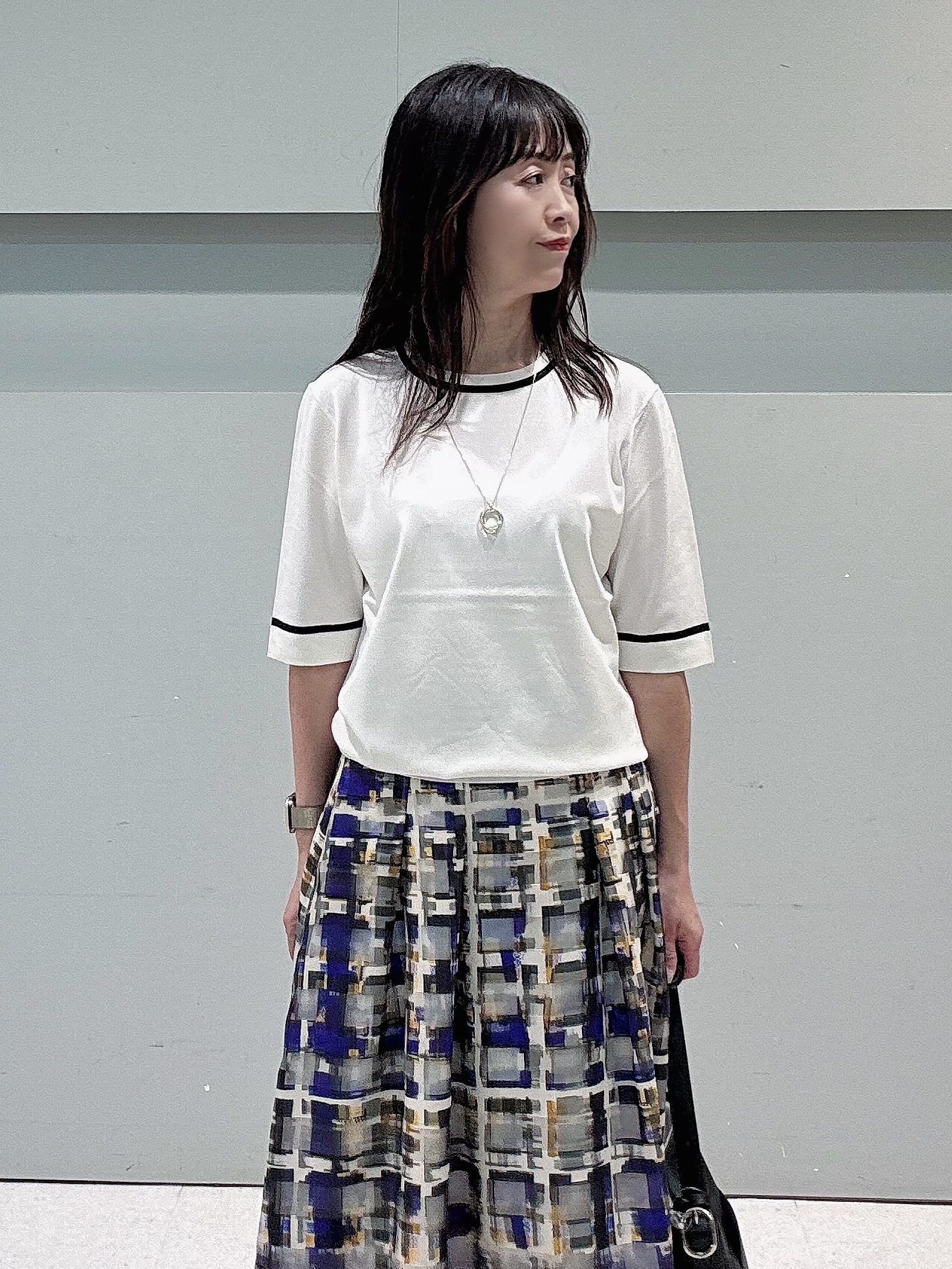 makiさんの「UNTITLED｜【アンサンブル可能】コンパクトニットカーディガン」を使ったコーディネート