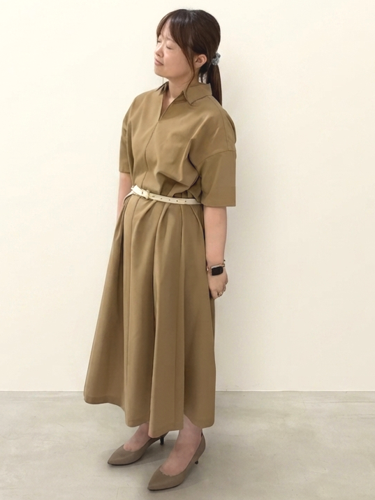 タマさんの「UNTITLED｜【UVカット/接触冷感/通気性】エアリークールワンピース」を使ったコーディネート