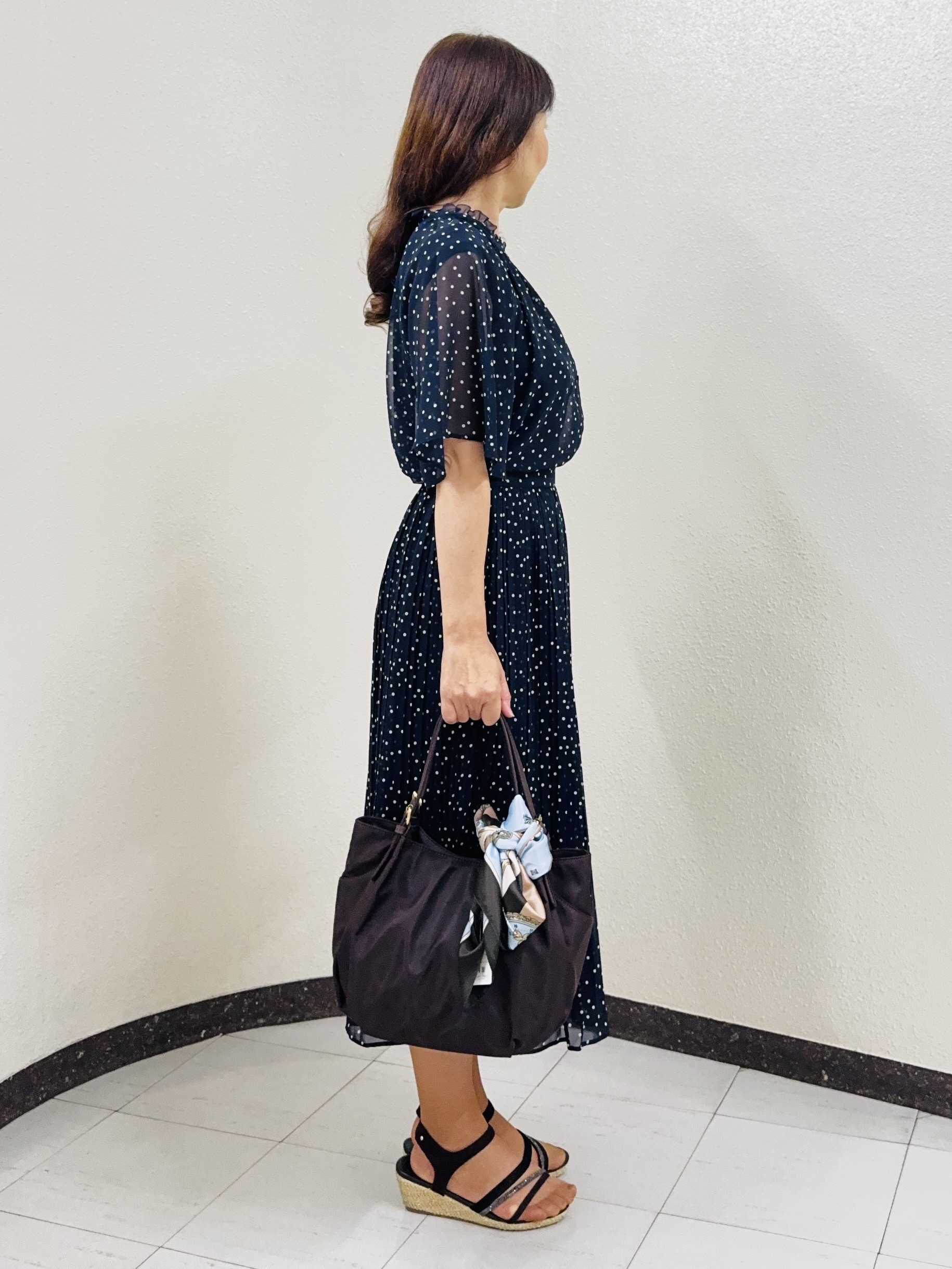 ⭐︎Eimi⭐︎さんの「Reflect｜【セットアップ／手洗い可】ドット柄シアーブラウス」を使ったコーディネート