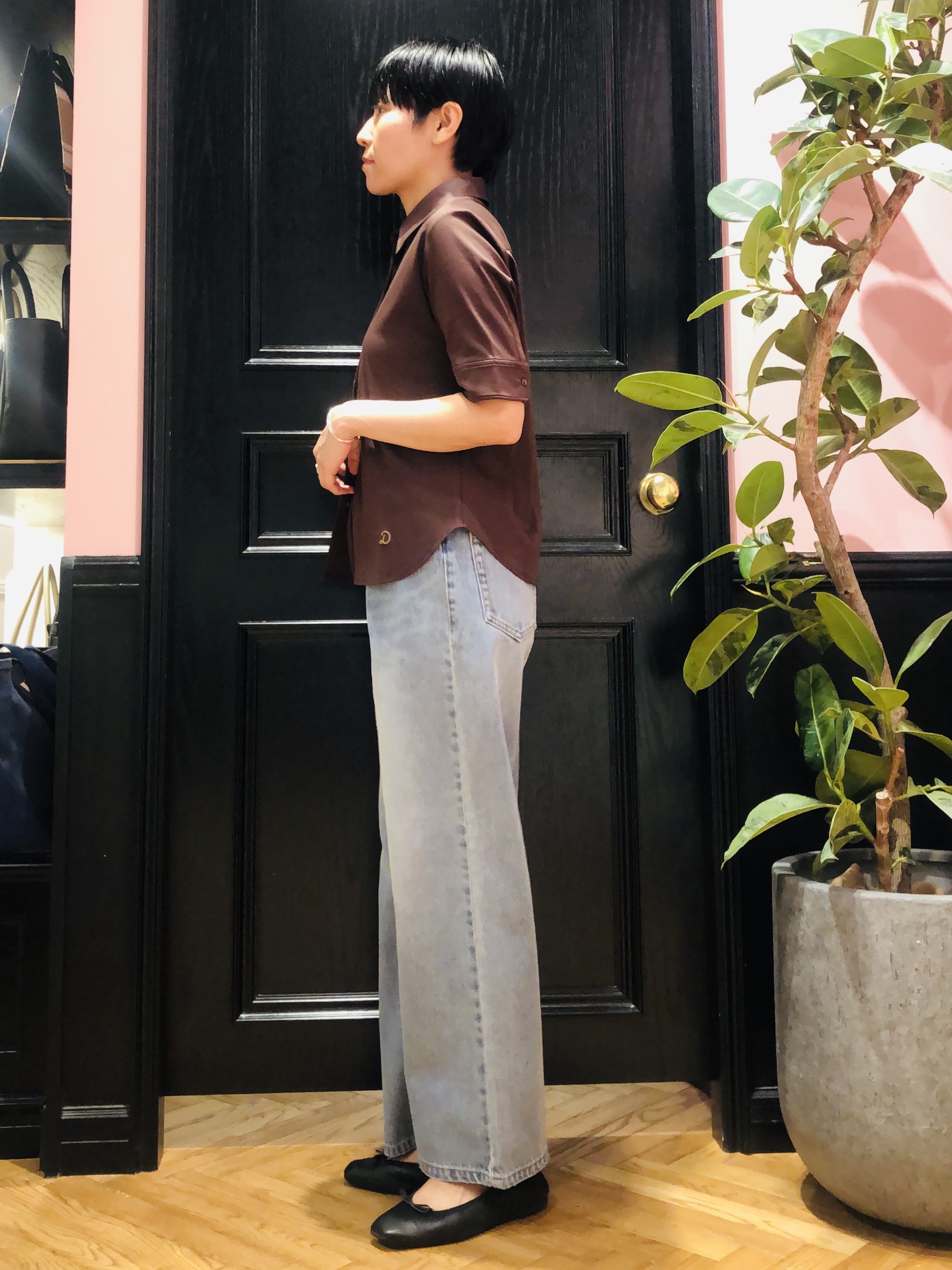 OGATAさんの「DRESSTERIOR｜【接触冷感／抗菌防臭／消臭】ICE CLEAR COTTON ハーフスリーブシャツ」を使ったコーディネート