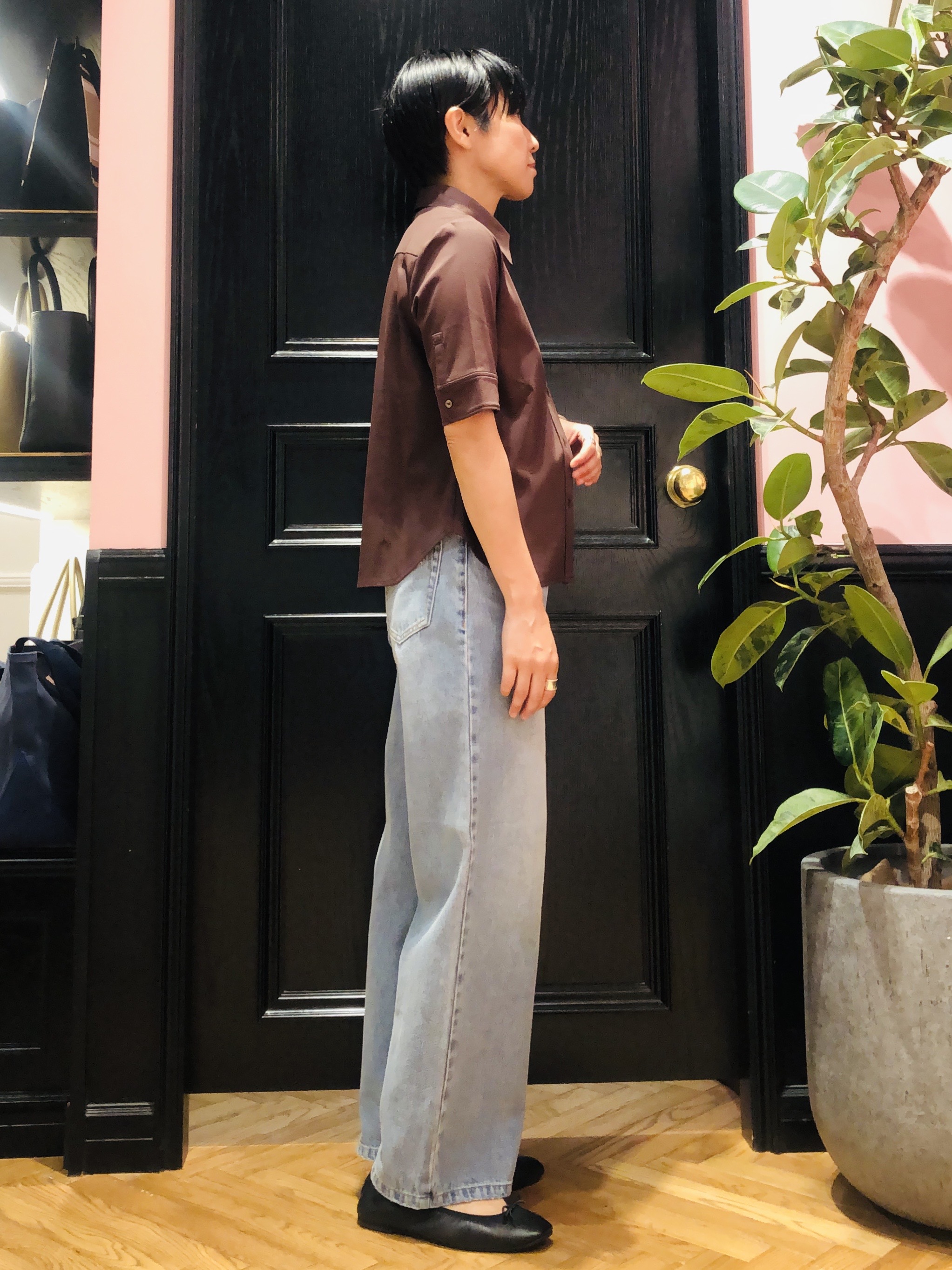 OGATAさんの「DRESSTERIOR｜【接触冷感／抗菌防臭／消臭】ICE CLEAR COTTON ハーフスリーブシャツ」を使ったコーディネート