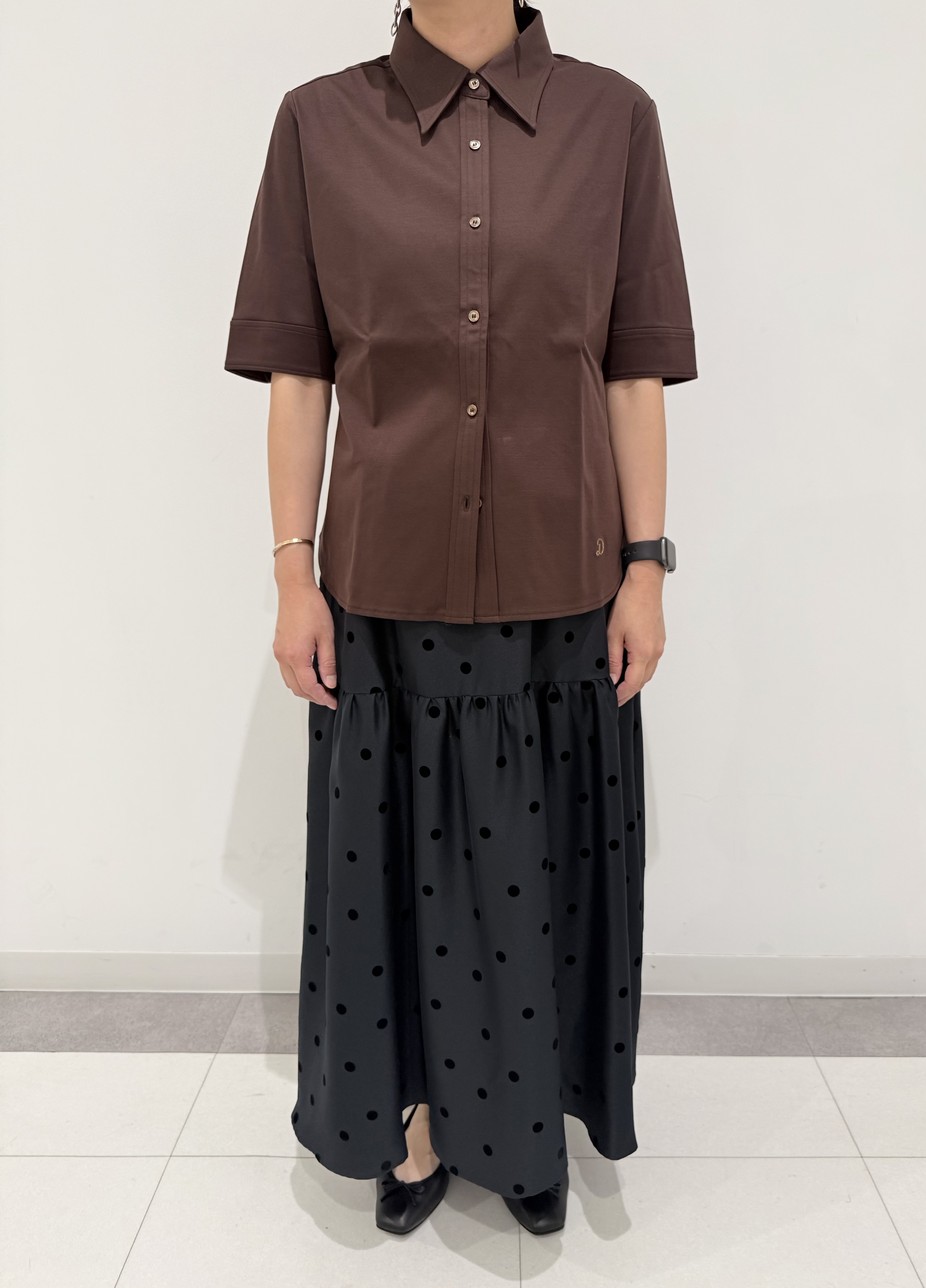 MIYAKAWAさんの「DRESSTERIOR｜【接触冷感／抗菌防臭／消臭】ICE CLEAR COTTON ハーフスリーブシャツ」を使ったコーディネート