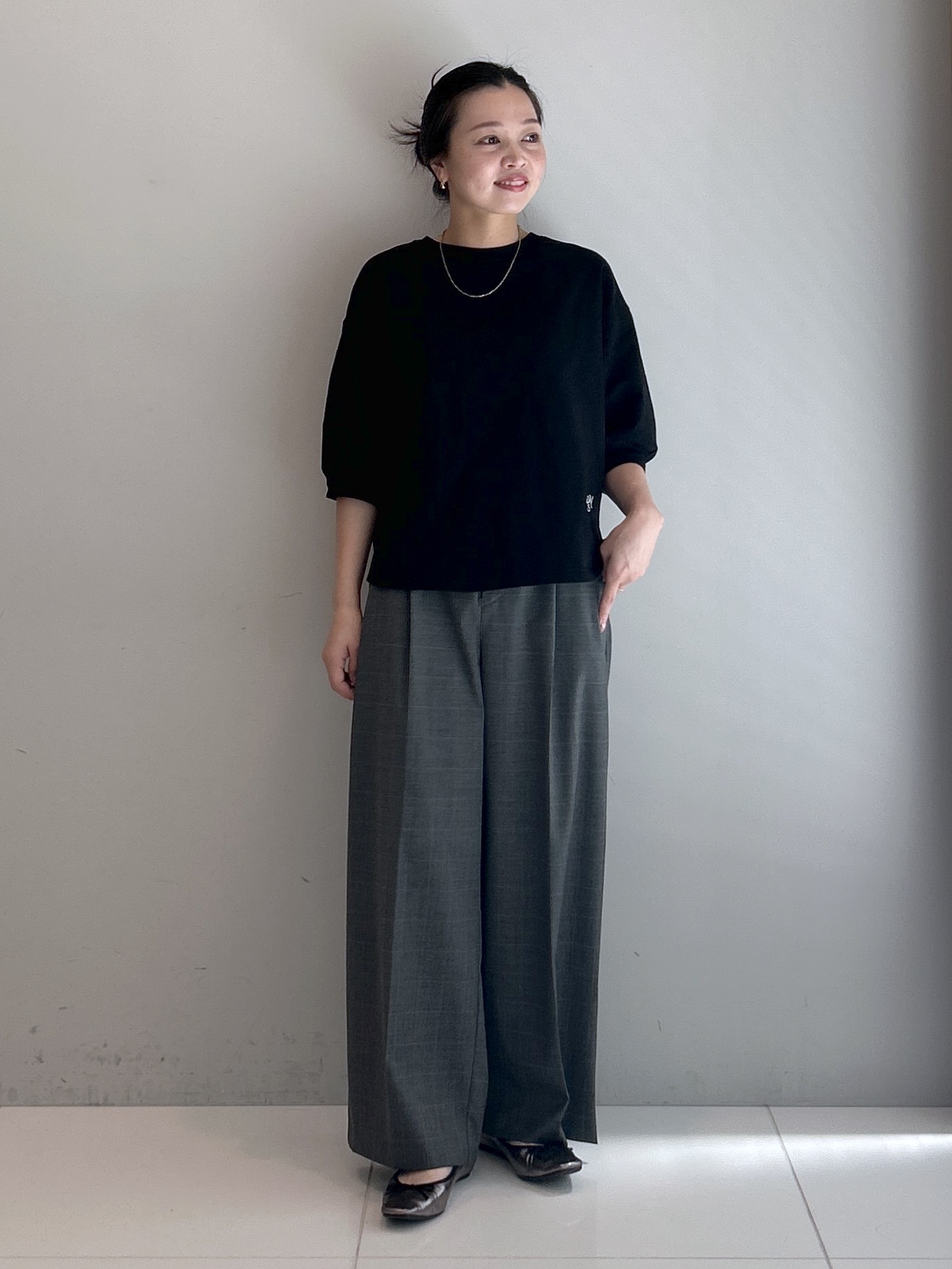 Kaiさんの「Dessin｜バックヘンリーカットソー5分袖」を使ったコーディネート