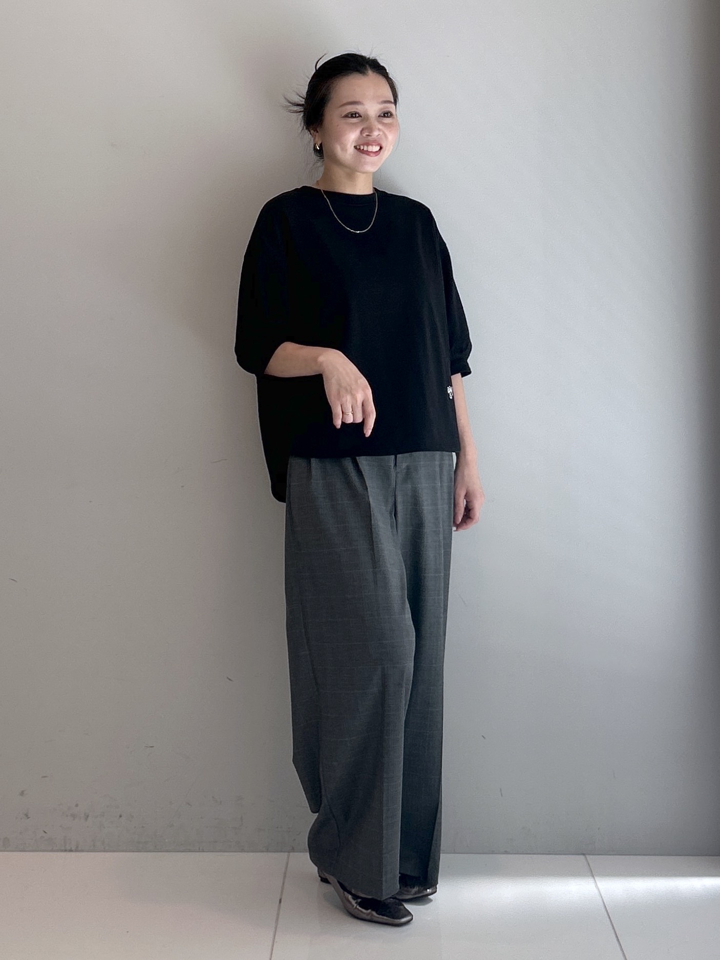 Kaiさんの「Dessin｜バックヘンリーカットソー5分袖」を使ったコーディネート