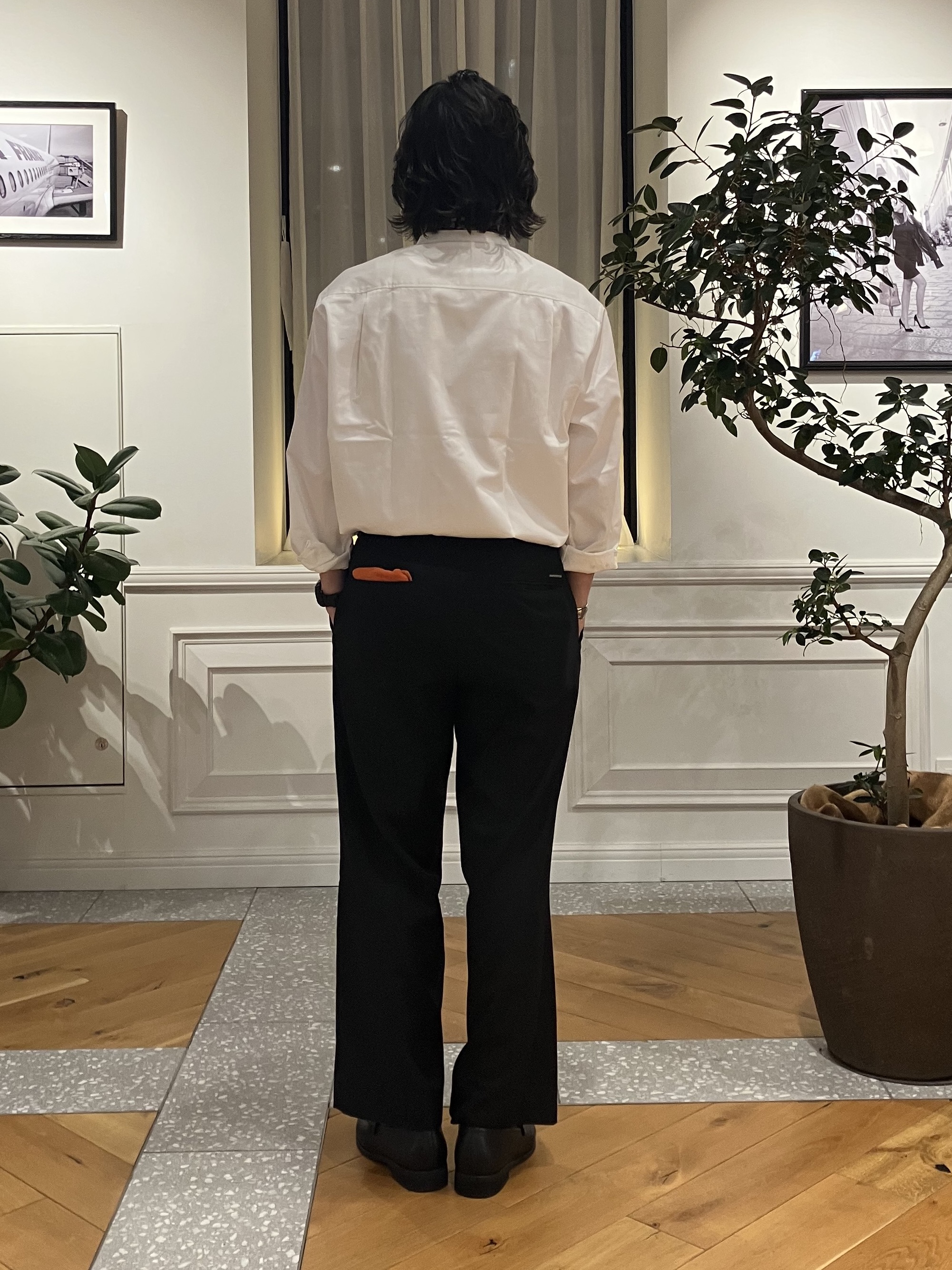 junyaさんの「DRESSTERIOR｜バンドカラーレギュラーフィットシャツ」を使ったコーディネート