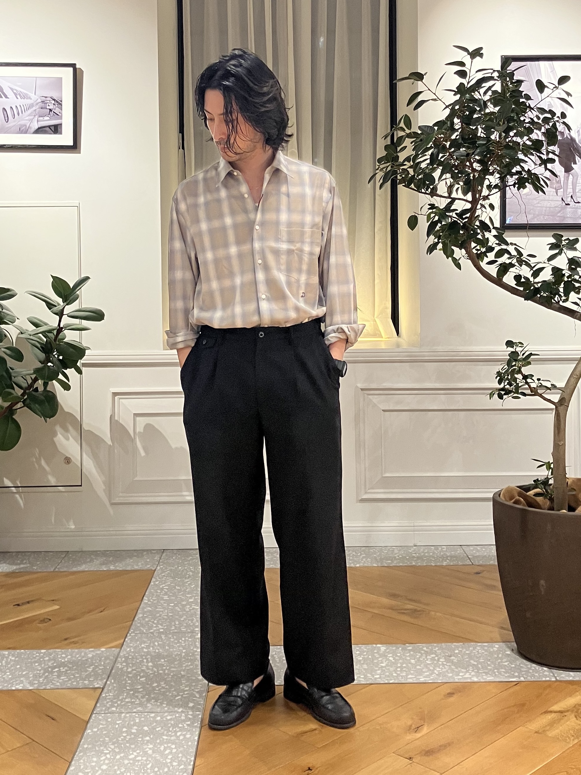 junyaさんの「DRESSTERIOR｜オンブレーチェックシャツ」を使ったコーディネート
