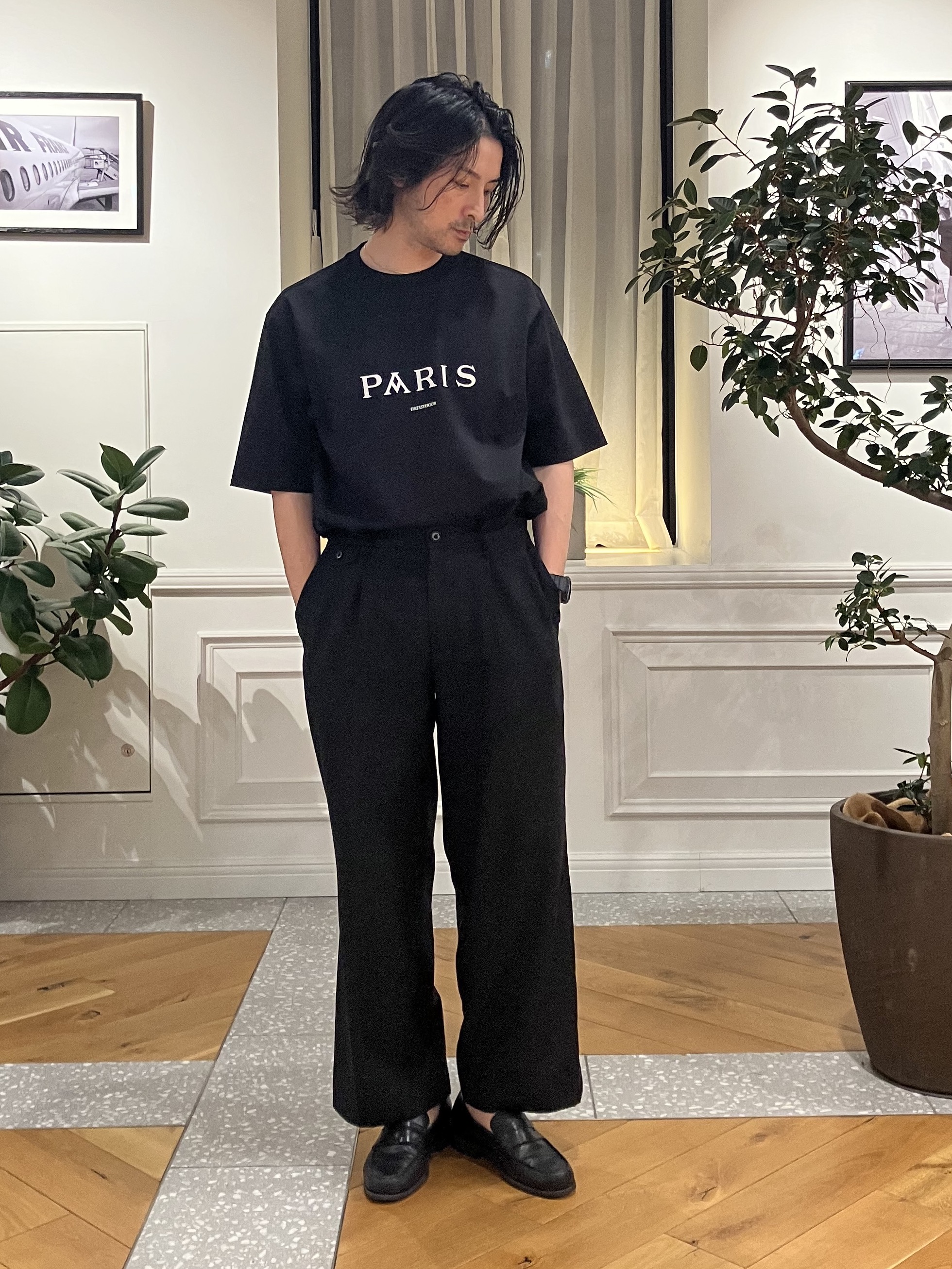 junyaさんの「DRESSTERIOR｜【ウォッシャブル】サイドゴア ワンタックワイドパンツ」を使ったコーディネート