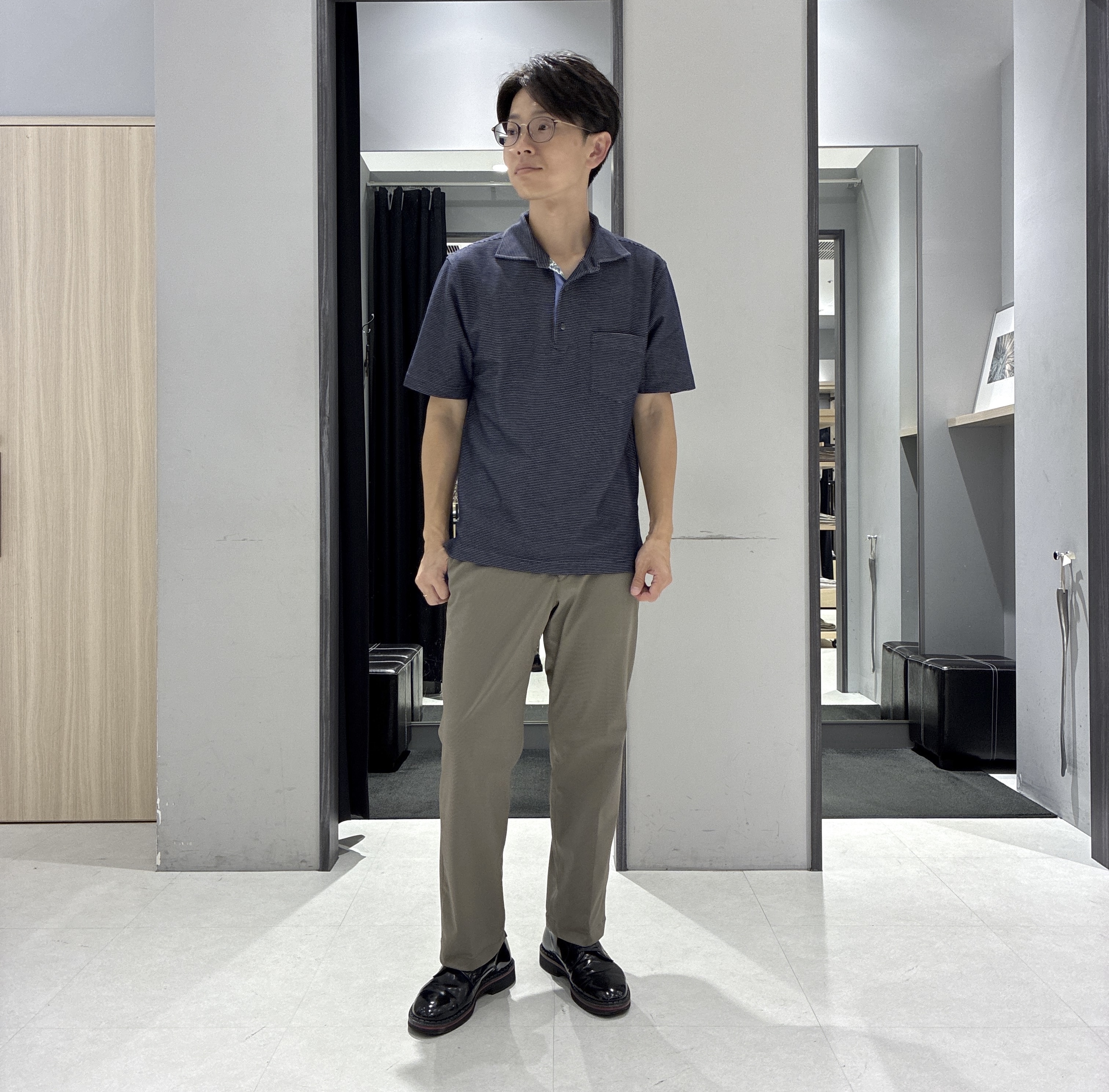わいずみさんの「TAKEO KIKUCHI｜【抗菌防臭】ステイフレッシュ ポロシャツ」を使ったコーディネート