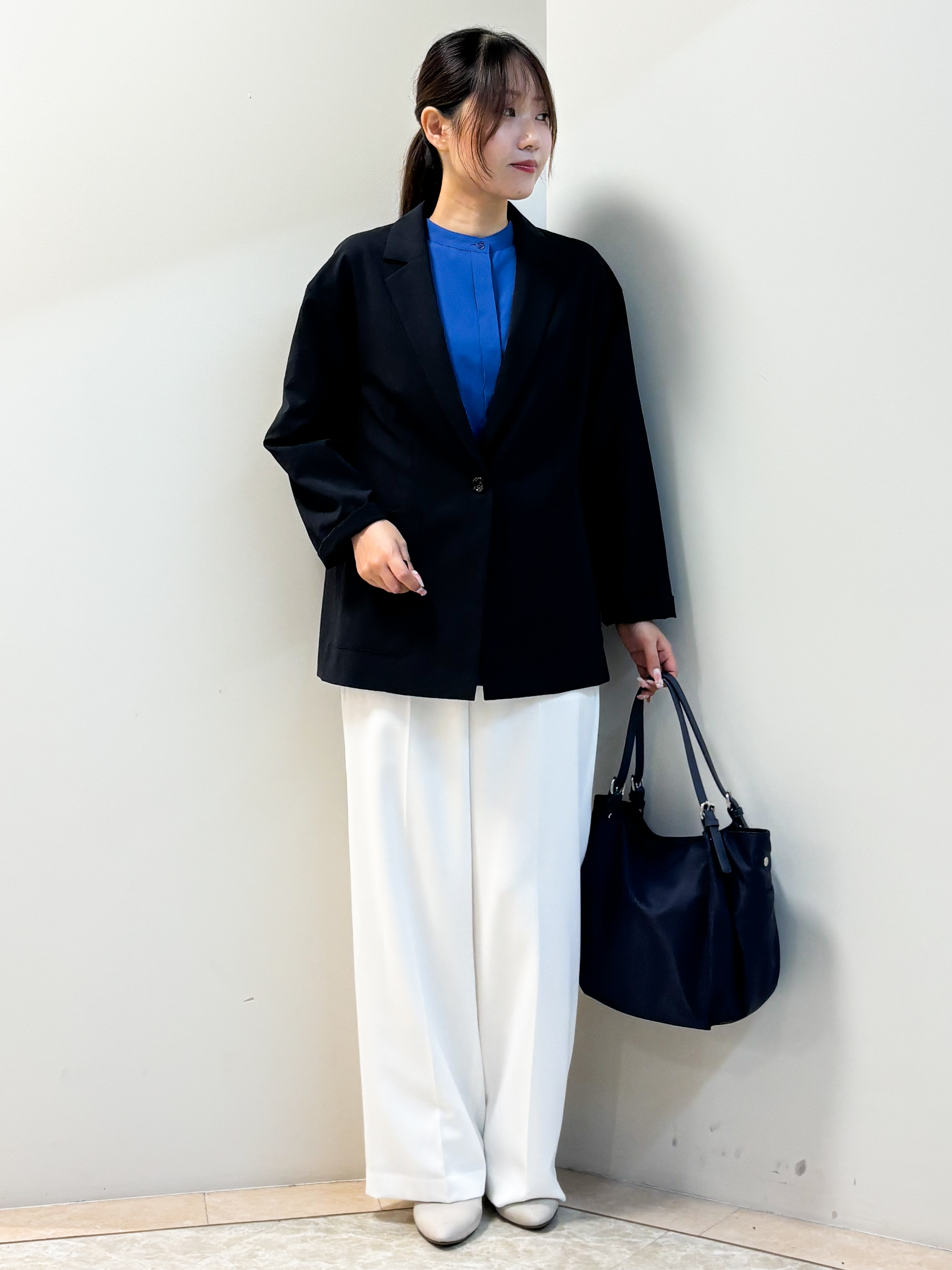 Sawaさんの「Reflect｜【SS-4Lサイズ／接触冷感／シワになりにくい】リラクシーテーラードジャケット」を使ったコーディネート