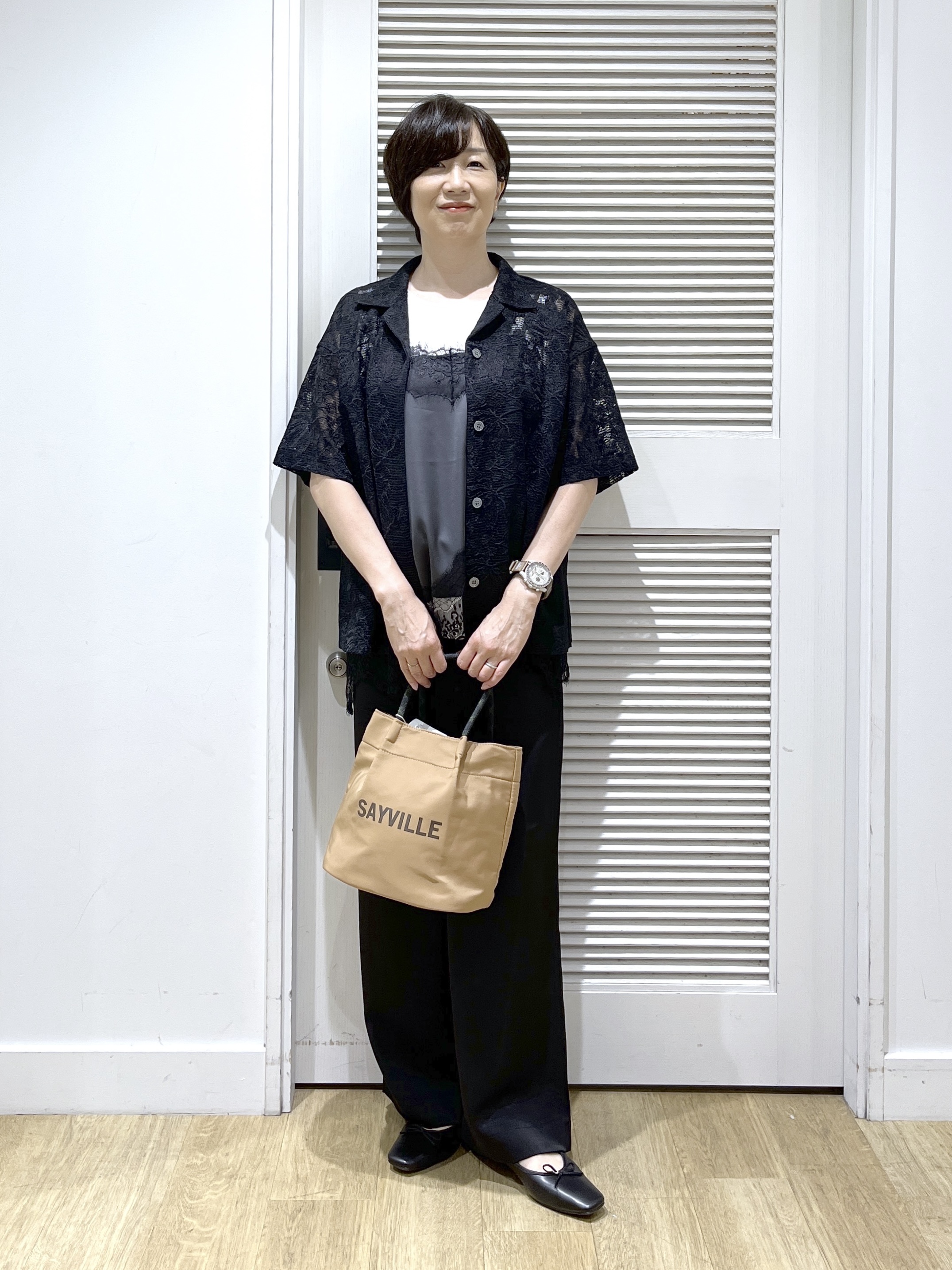 Miyazakiさんの「Dessin｜【洗える】ジョーゼットノースリーブ」を使ったコーディネート