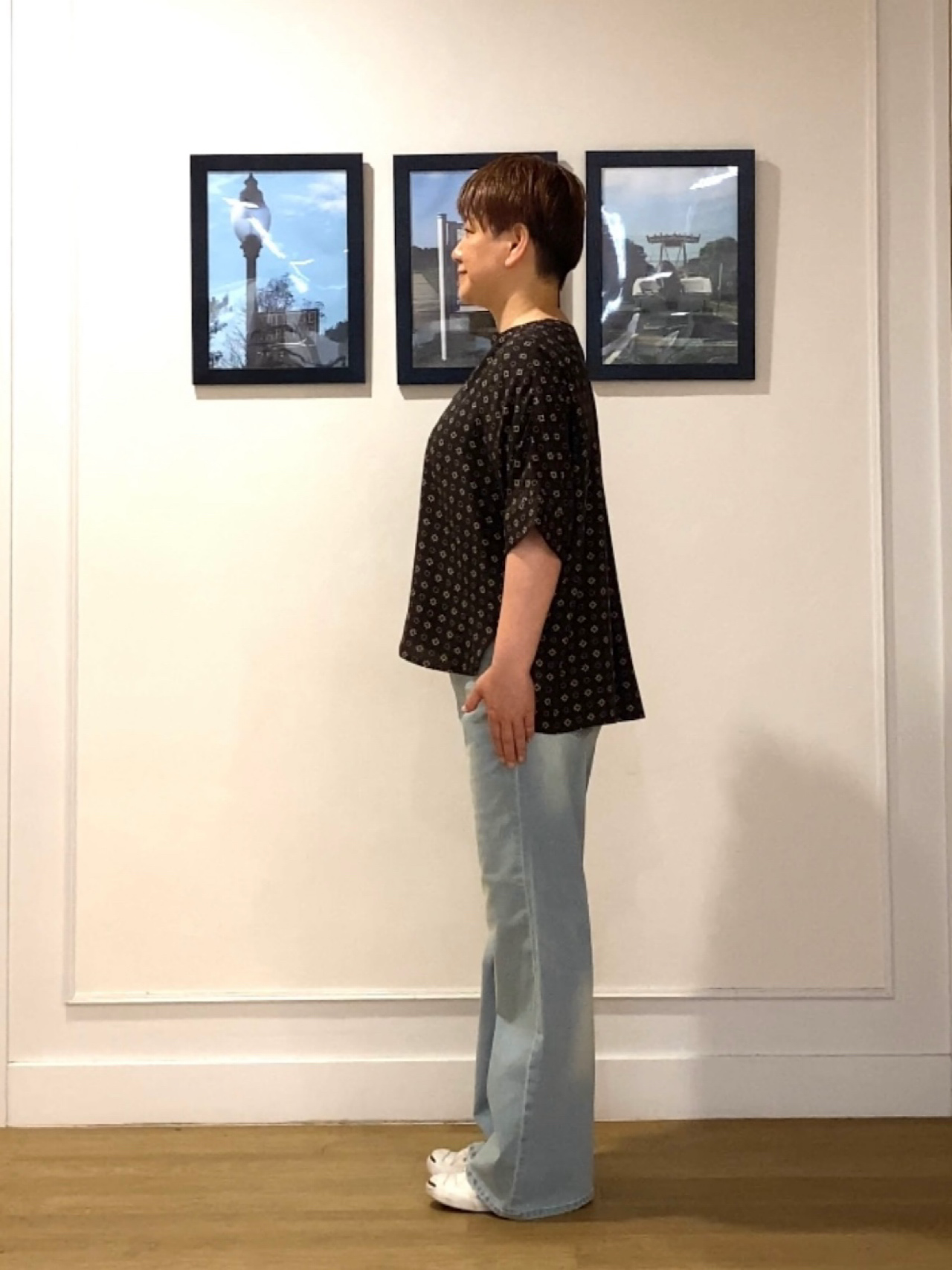Hiroさんの「Dessin｜【セットアップ可】小紋柄プリント スキッパーシャツ」を使ったコーディネート