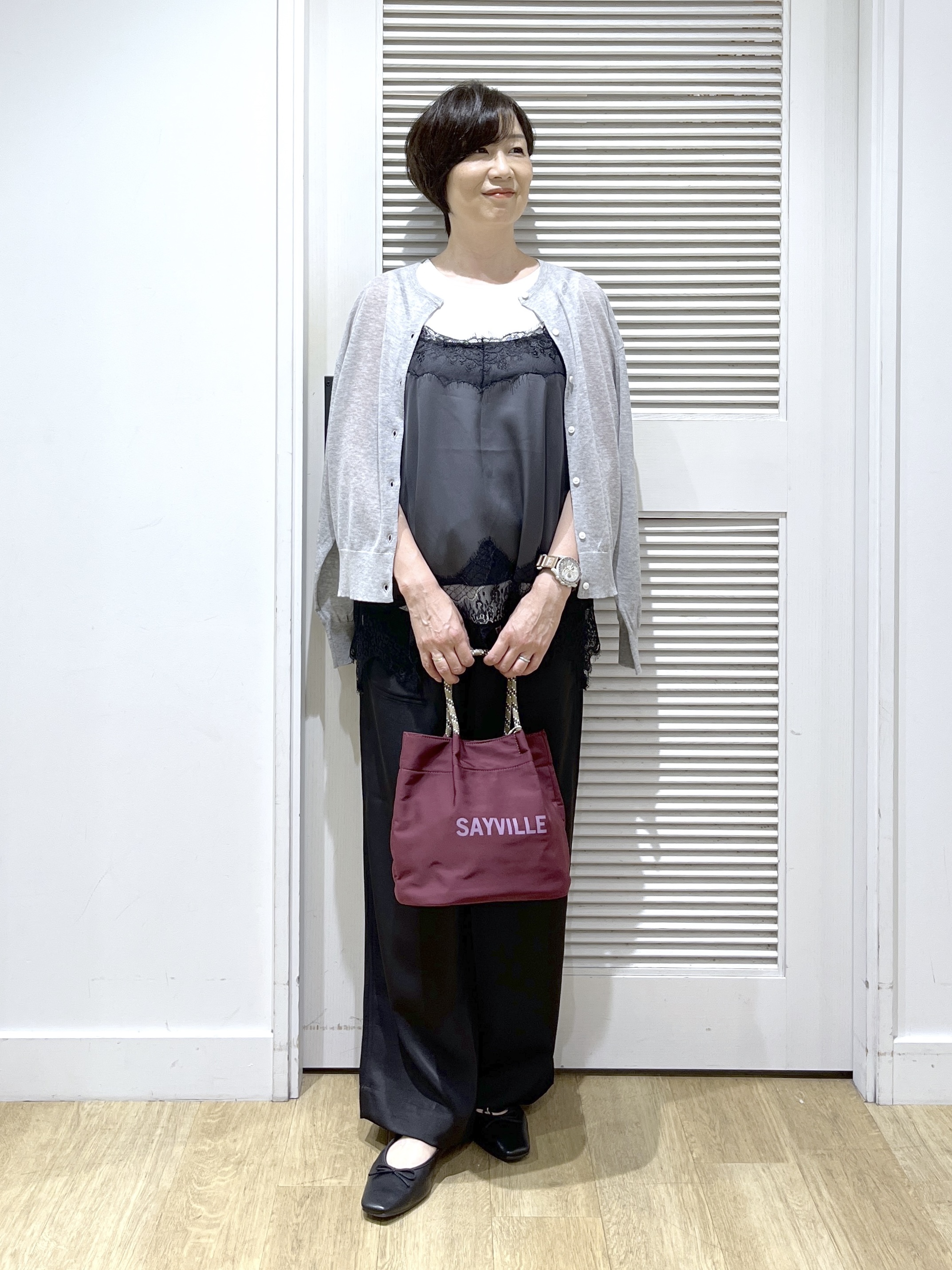 Miyazakiさんの「Dessin｜【洗える】ジョーゼットノースリーブ」を使ったコーディネート