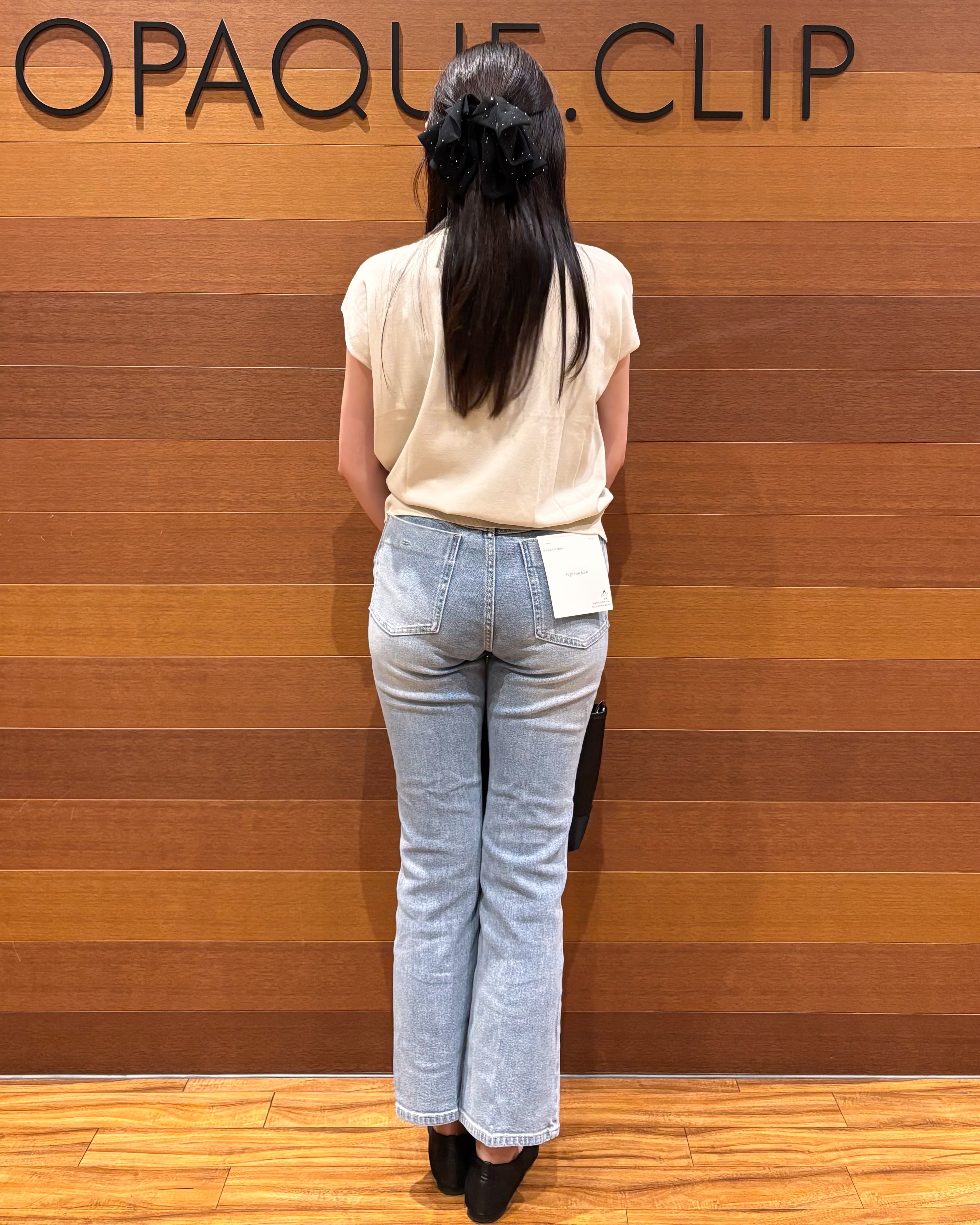 わかなさんの「OPAQUE.CLIP｜【接触冷感／UV】フリルフレンチスリーブニット《洗濯機OK》」を使ったコーディネート
