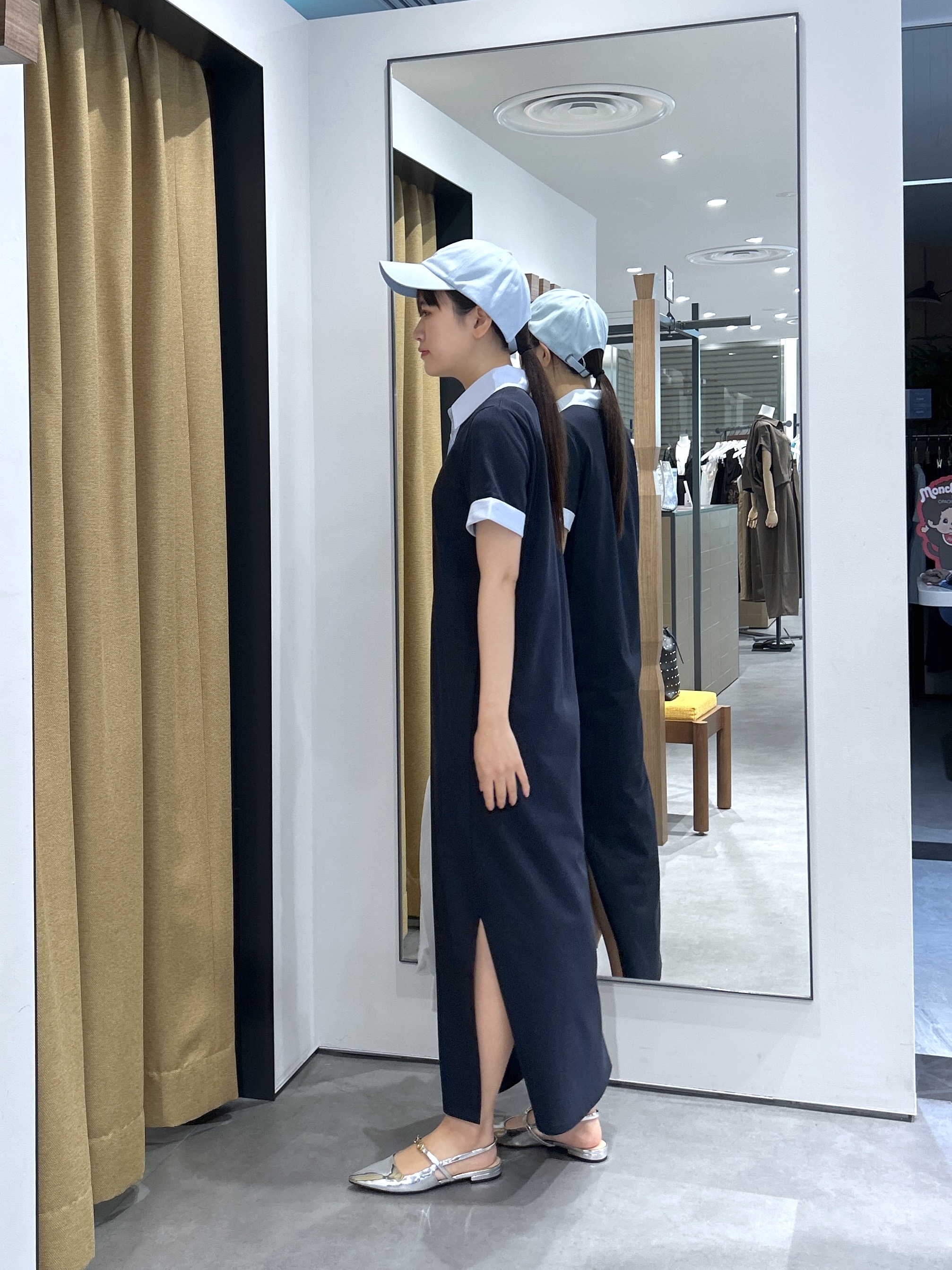 Renoさんの「INDIVI｜ポロ衿カットソーワンピ―ス」を使ったコーディネート