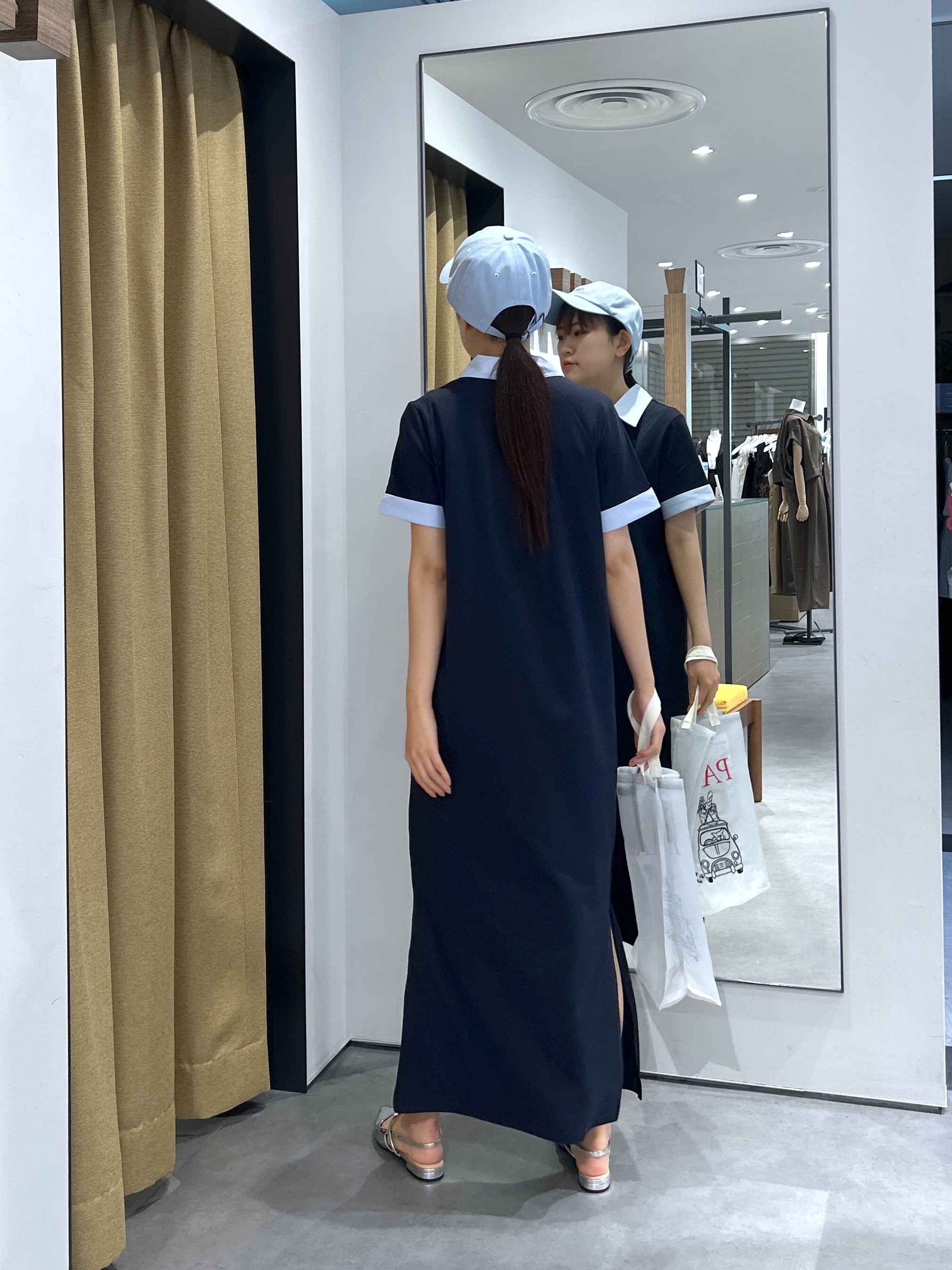 Renoさんの「INDIVI｜ポロ衿カットソーワンピ―ス」を使ったコーディネート