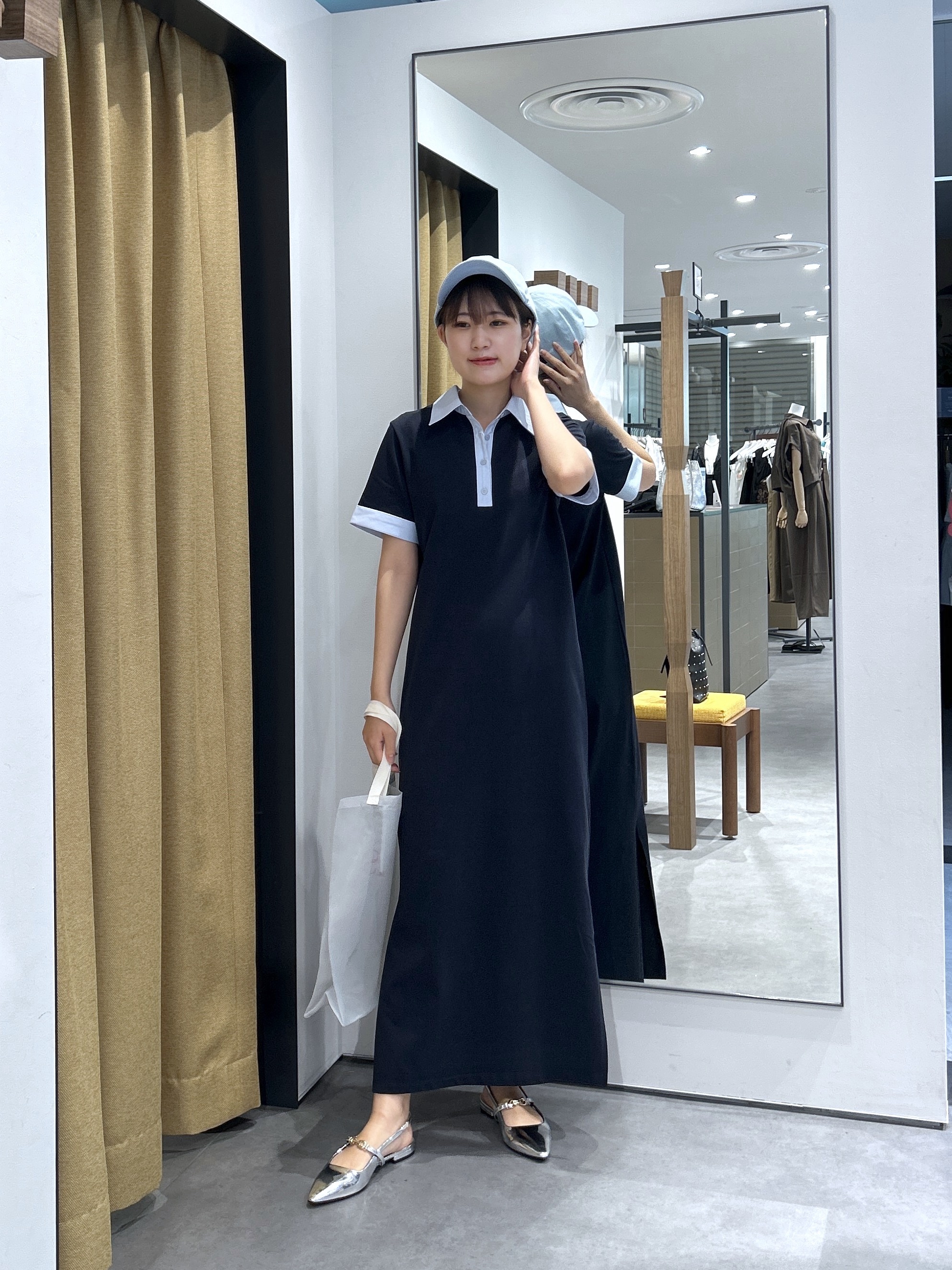 Renoさんの「INDIVI｜ポロ衿カットソーワンピ―ス」を使ったコーディネート