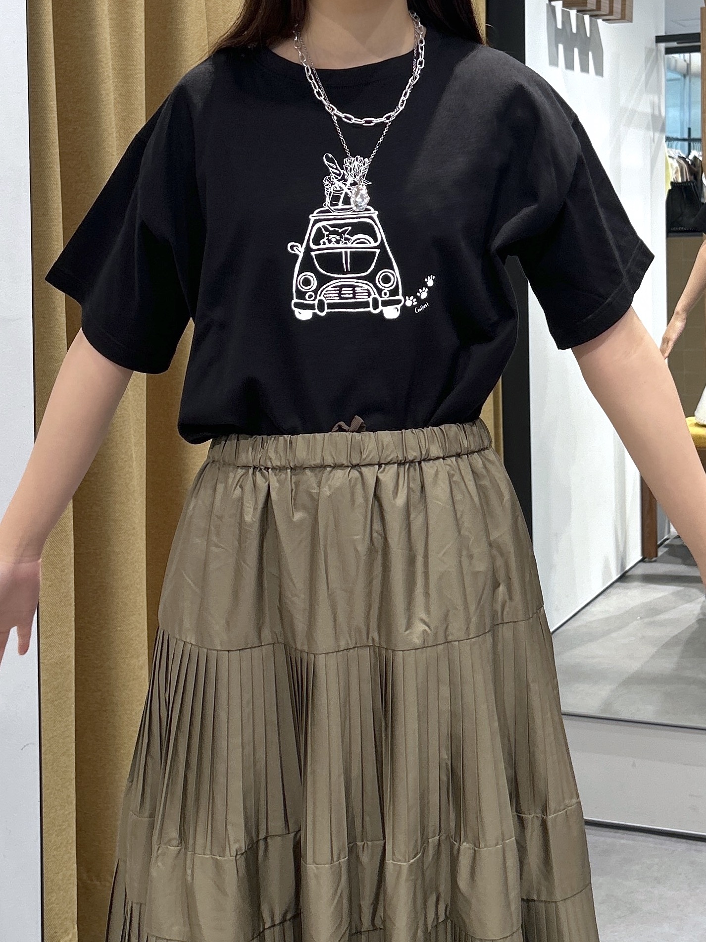 Renoさんの「INDIVI｜フレンチブルTシャツ」を使ったコーディネート