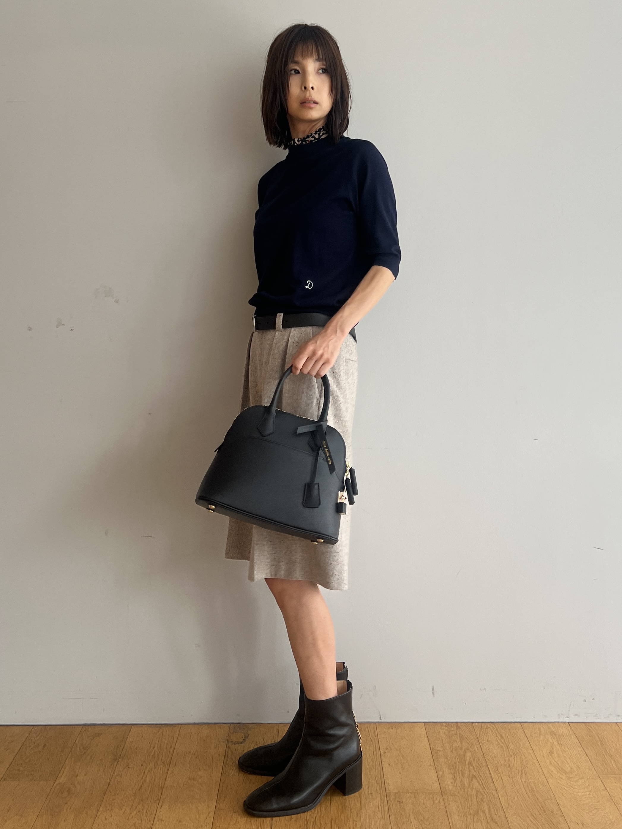 misaさんの「DRESSTERIOR｜【ウォッシャブル】コットンシルクハーフスリーブニット」を使ったコーディネート