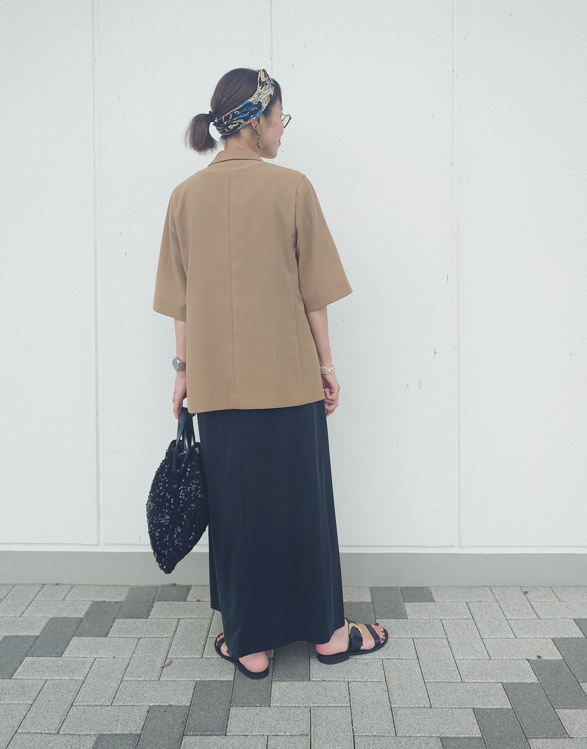 MUTSUKOさんの「UNTITLED｜【セットアップ可/UVカット/通気性】エアリークール半袖ジャケット」を使ったコーディネート