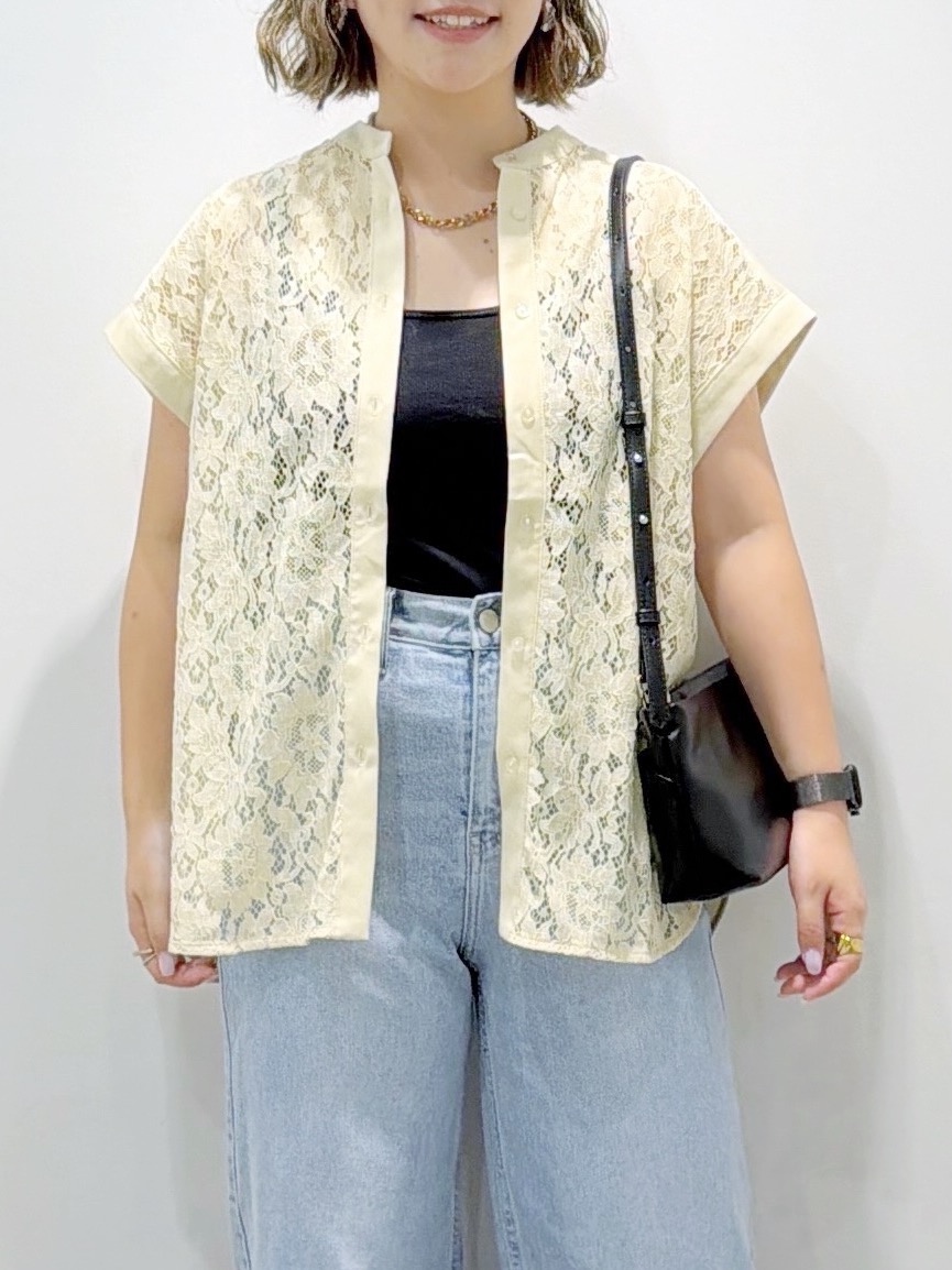 sumicaさんの「OPAQUE.CLIP｜フロントレースブラウス【洗濯機OK】」を使ったコーディネート