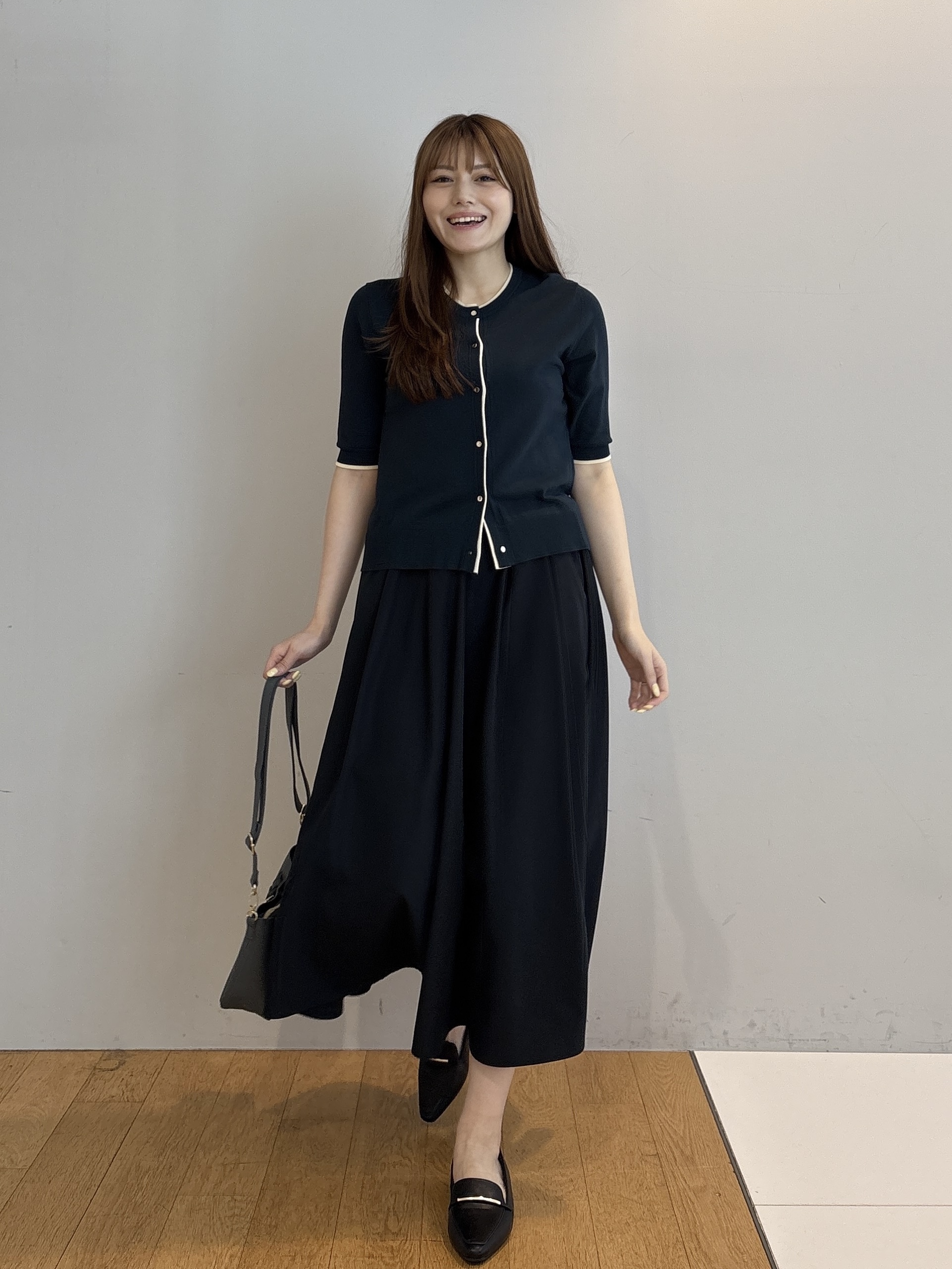 sayaさんの「grove｜レイヤード風ハーフスリーブカーディガン」を使ったコーディネート