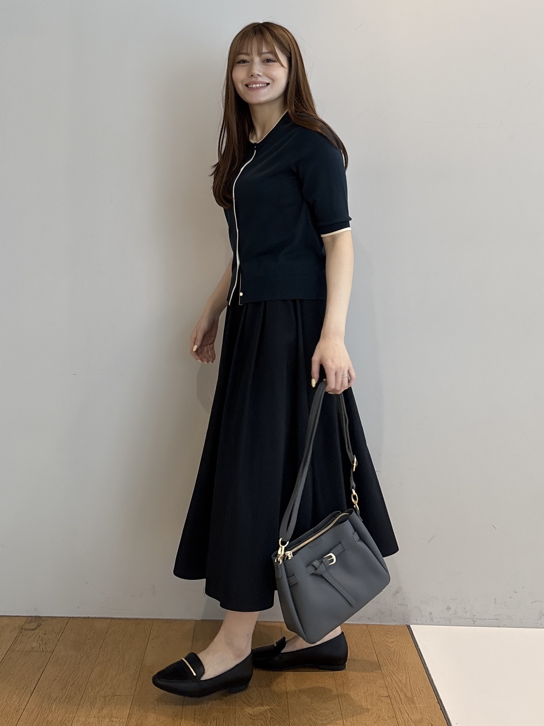 sayaさんの「grove｜レイヤード風ハーフスリーブカーディガン」を使ったコーディネート