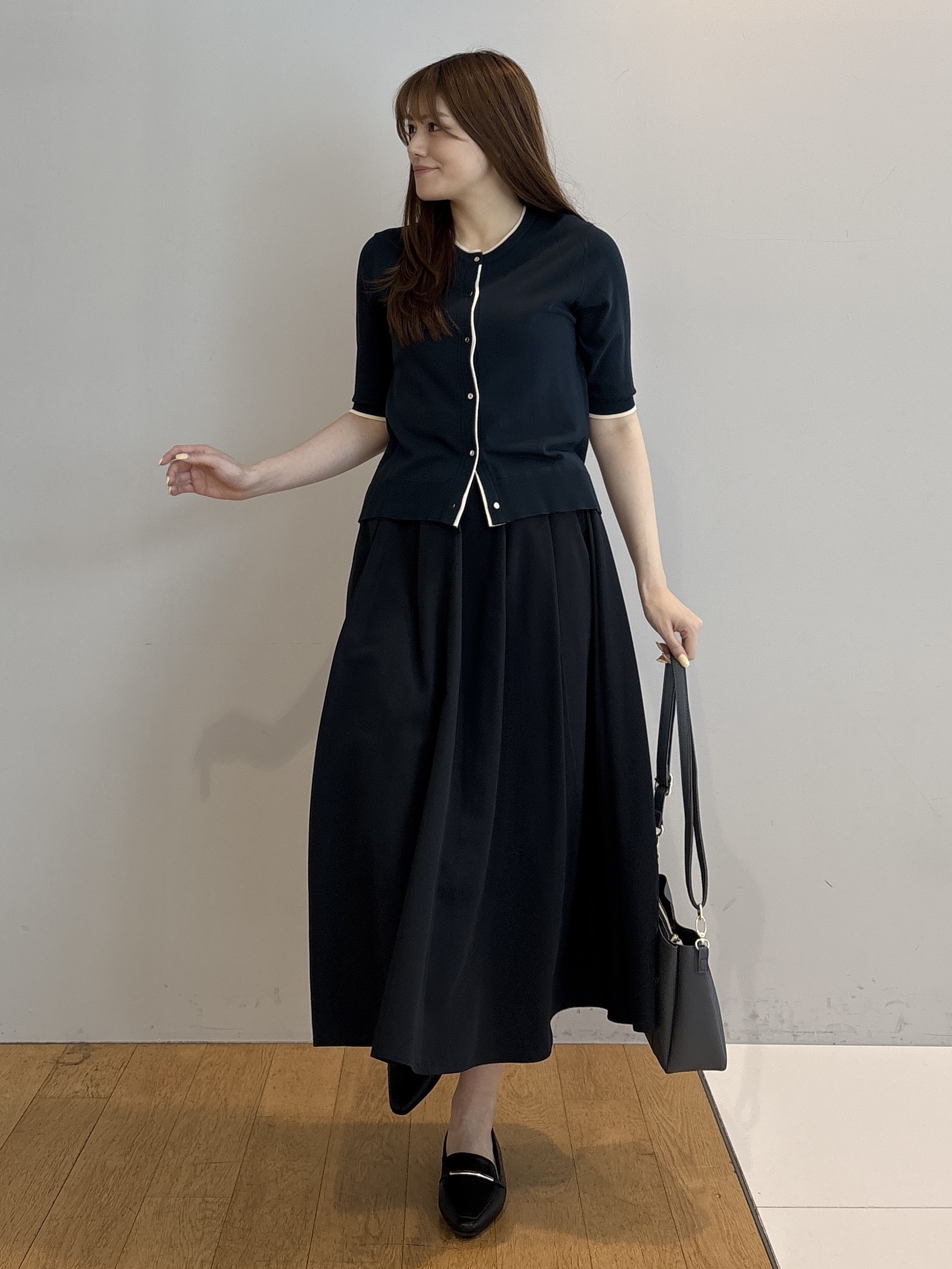 sayaさんの「grove｜レイヤード風ハーフスリーブカーディガン」を使ったコーディネート