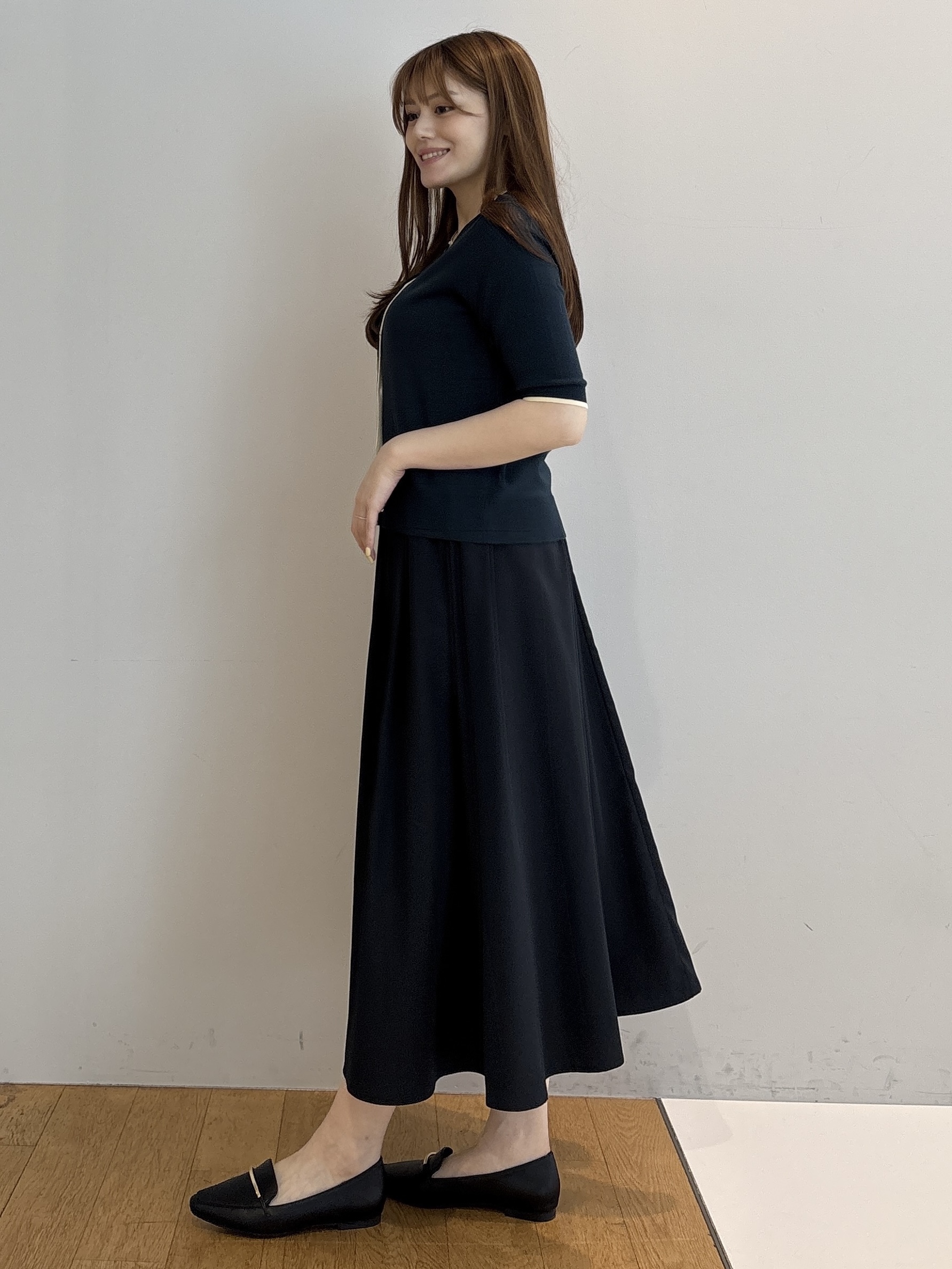 sayaさんの「grove｜レイヤード風ハーフスリーブカーディガン」を使ったコーディネート