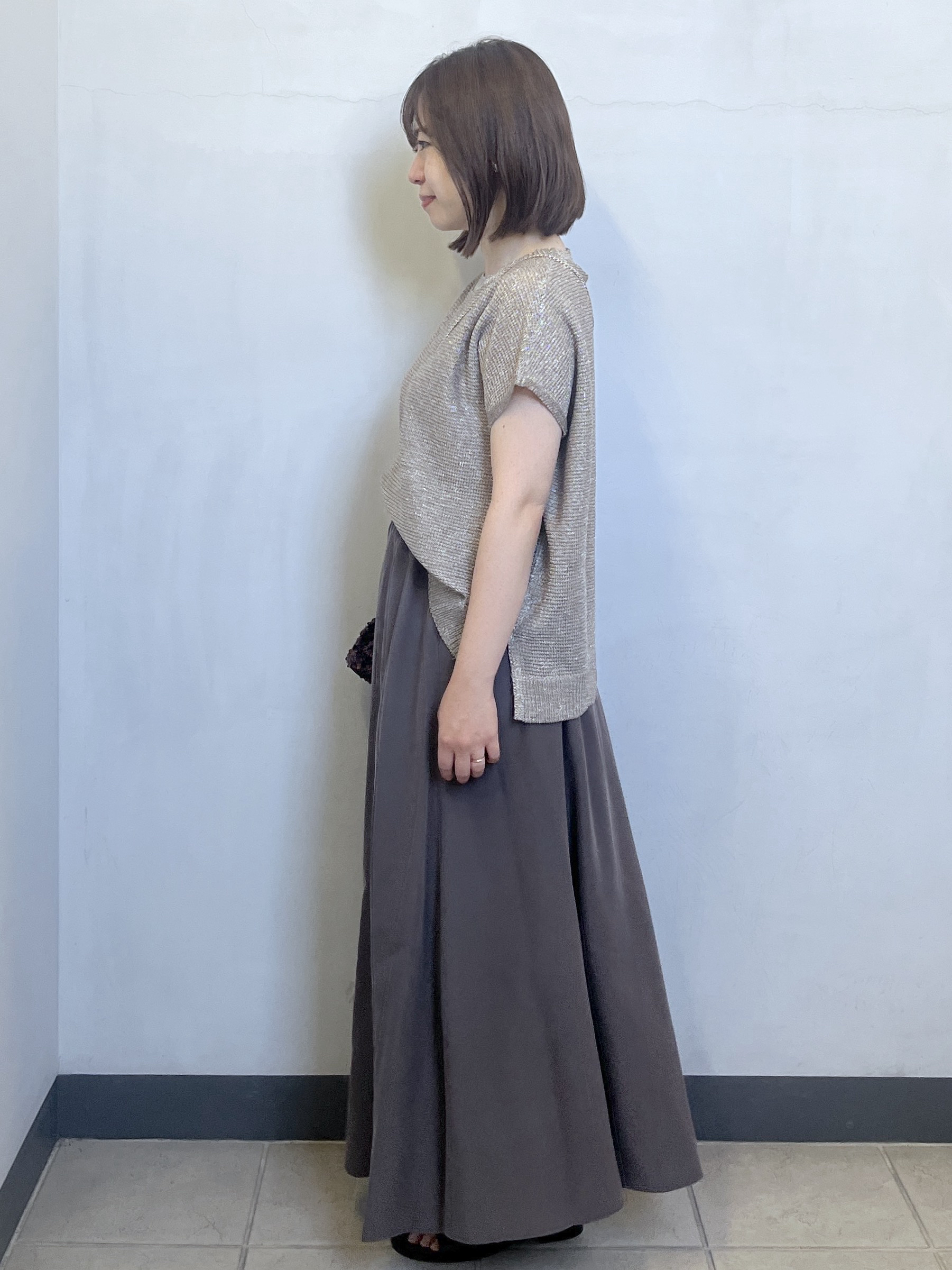 mikiさんの「OPAQUE.CLIP｜ラメメッシュニット【洗濯機OK／抗ピル】」を使ったコーディネート