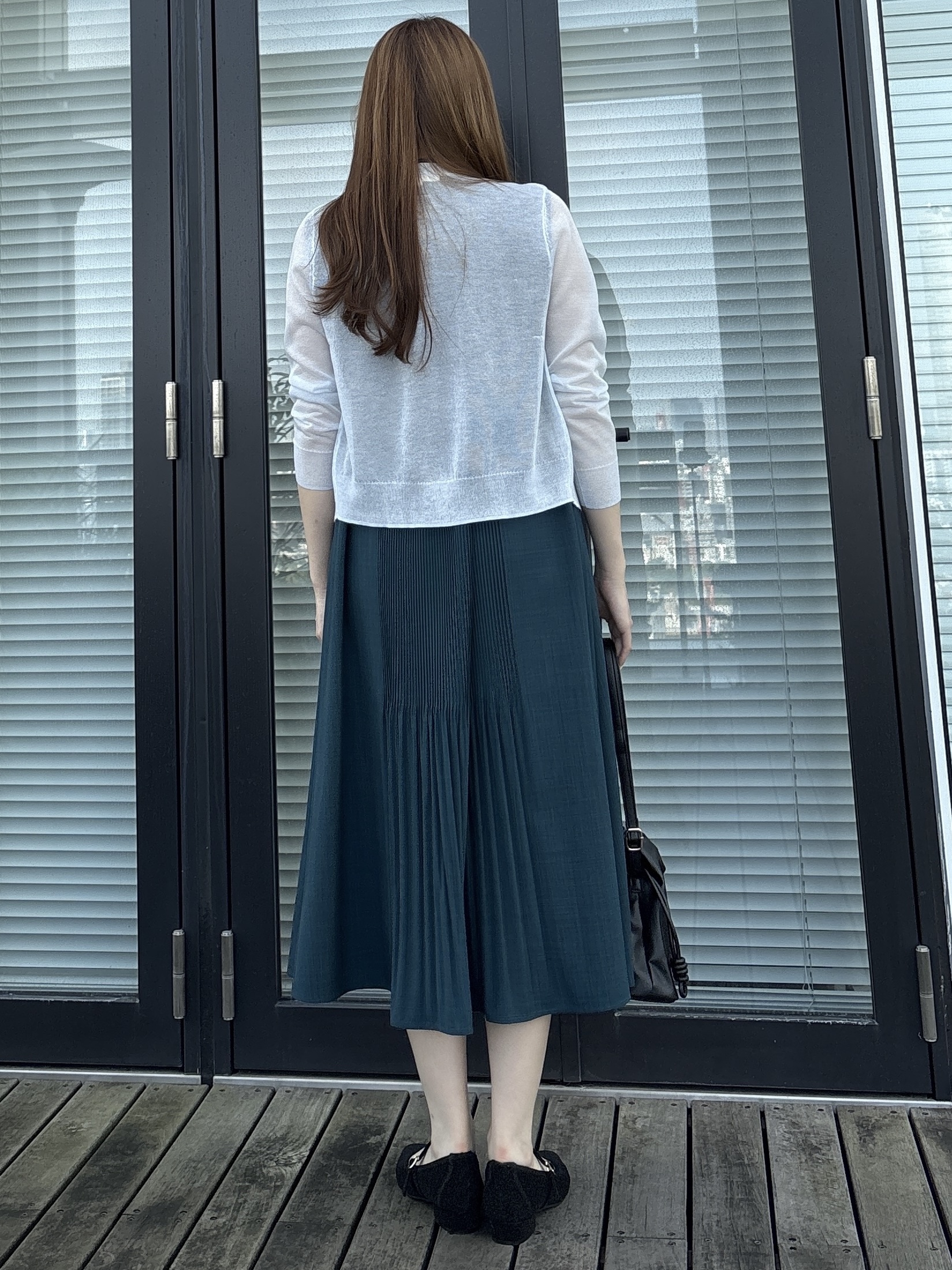 sayaさんの「grove｜高評価！【洗える/名品】大人の透け感、シアーカーディガン」を使ったコーディネート