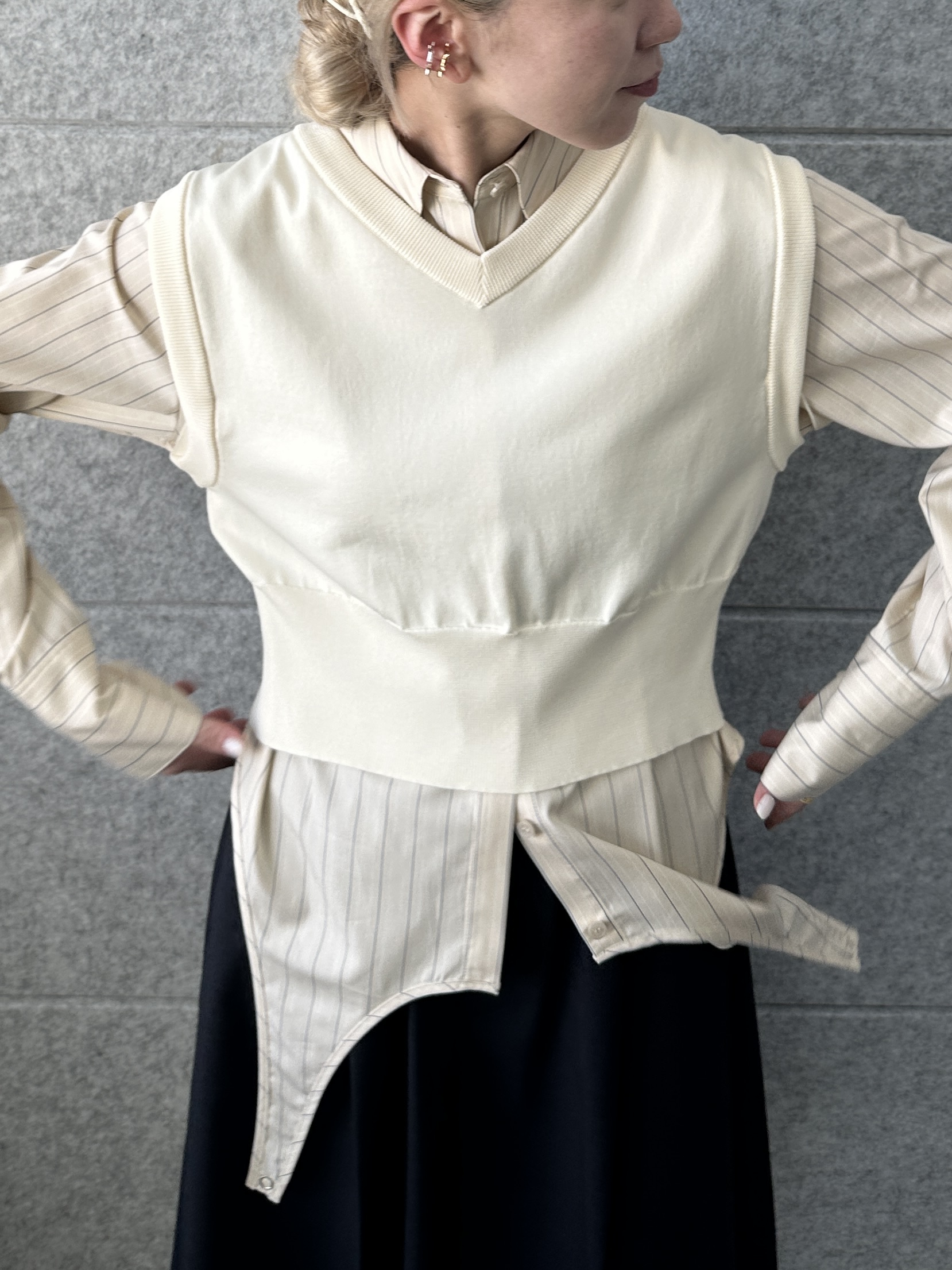 Buyer sakkoさんの「CODE A｜design short vest」を使ったコーディネート