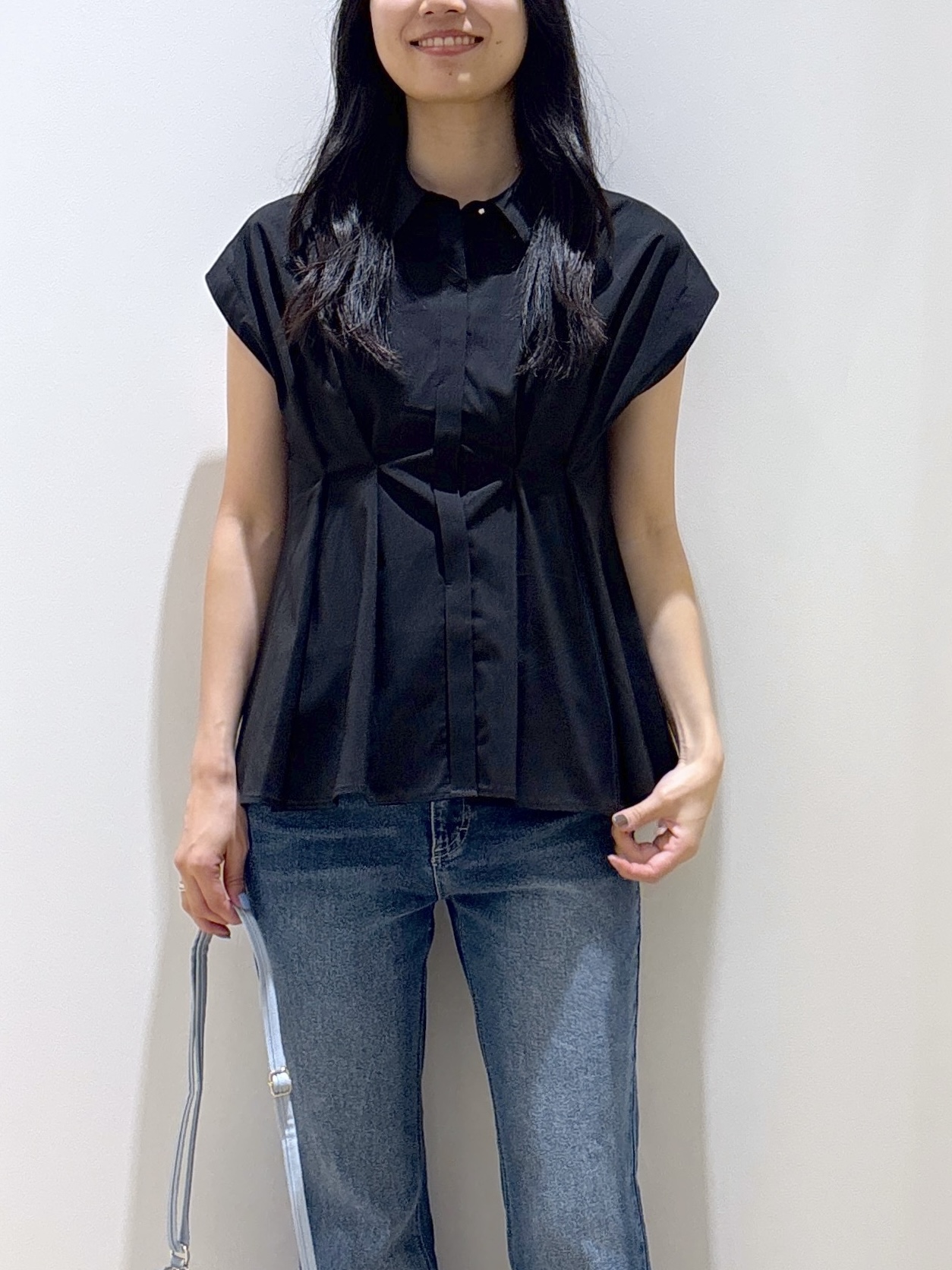sachikoさんの「OPAQUE.CLIP｜タックペプラムブラウス【洗濯機OK】」を使ったコーディネート