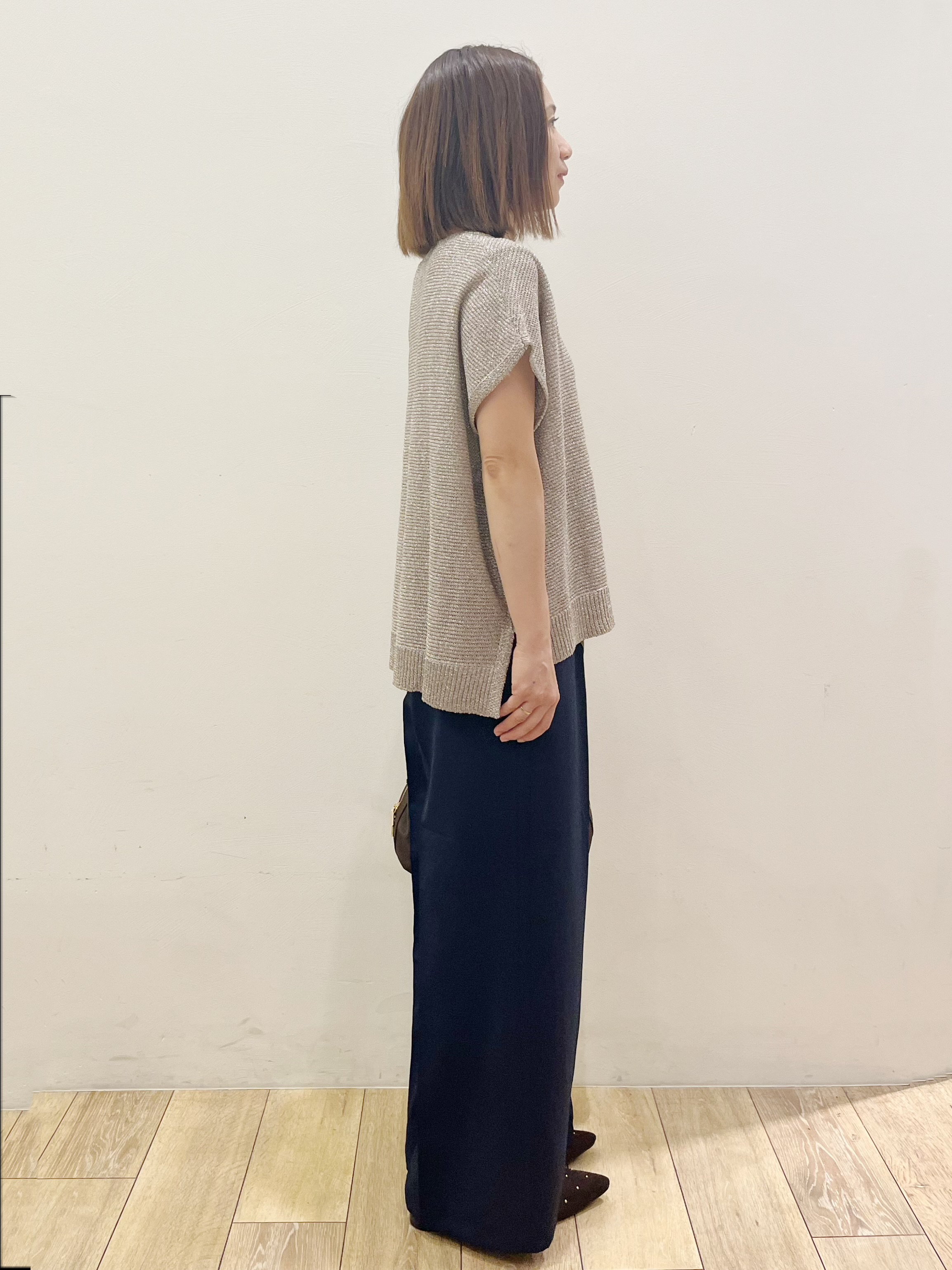 kcさんの「OPAQUE.CLIP｜ラメメッシュニット【洗濯機OK／抗ピル】」を使ったコーディネート