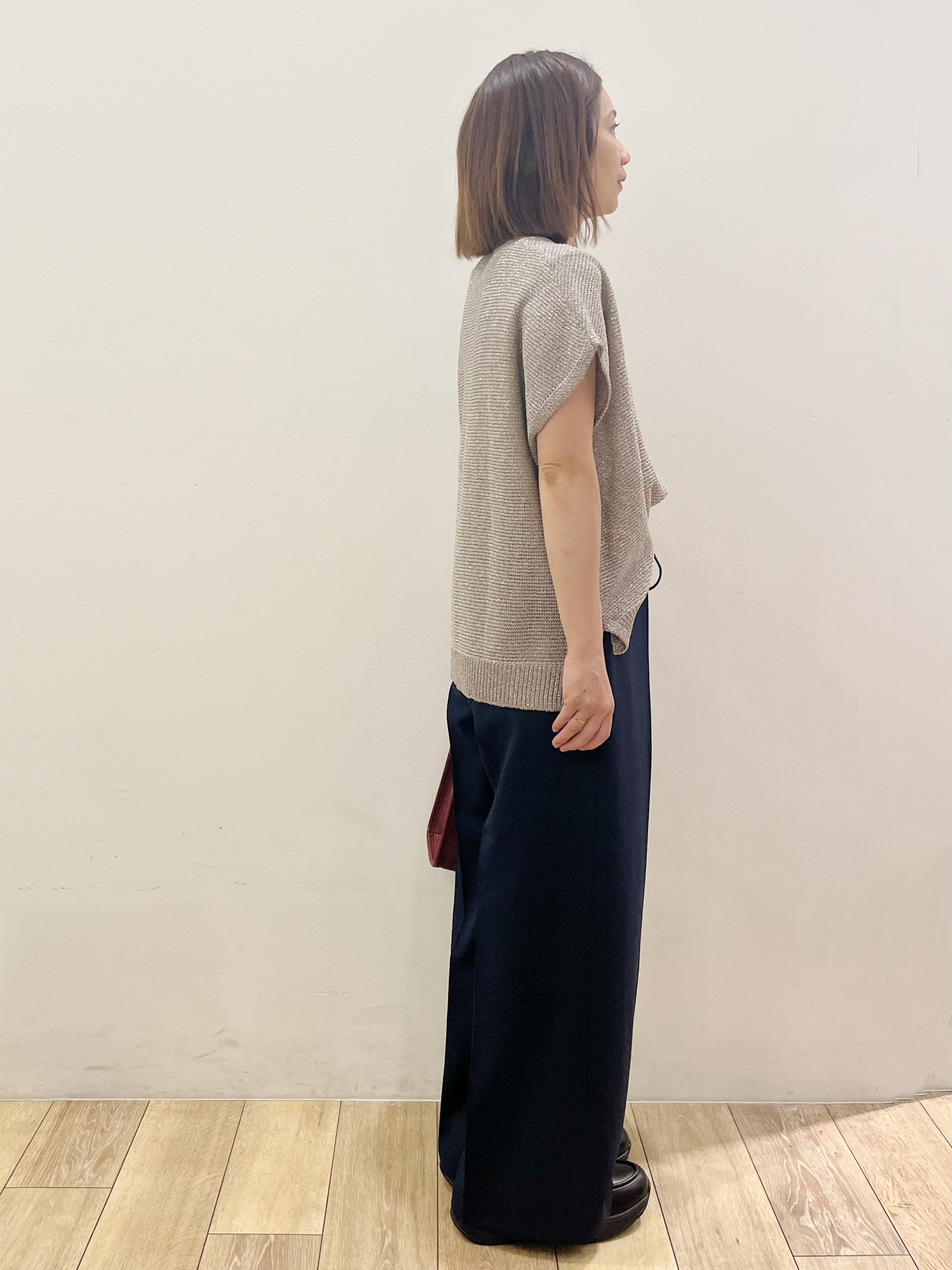 kcさんの「OPAQUE.CLIP｜ラメメッシュニット【洗濯機OK／抗ピル】」を使ったコーディネート