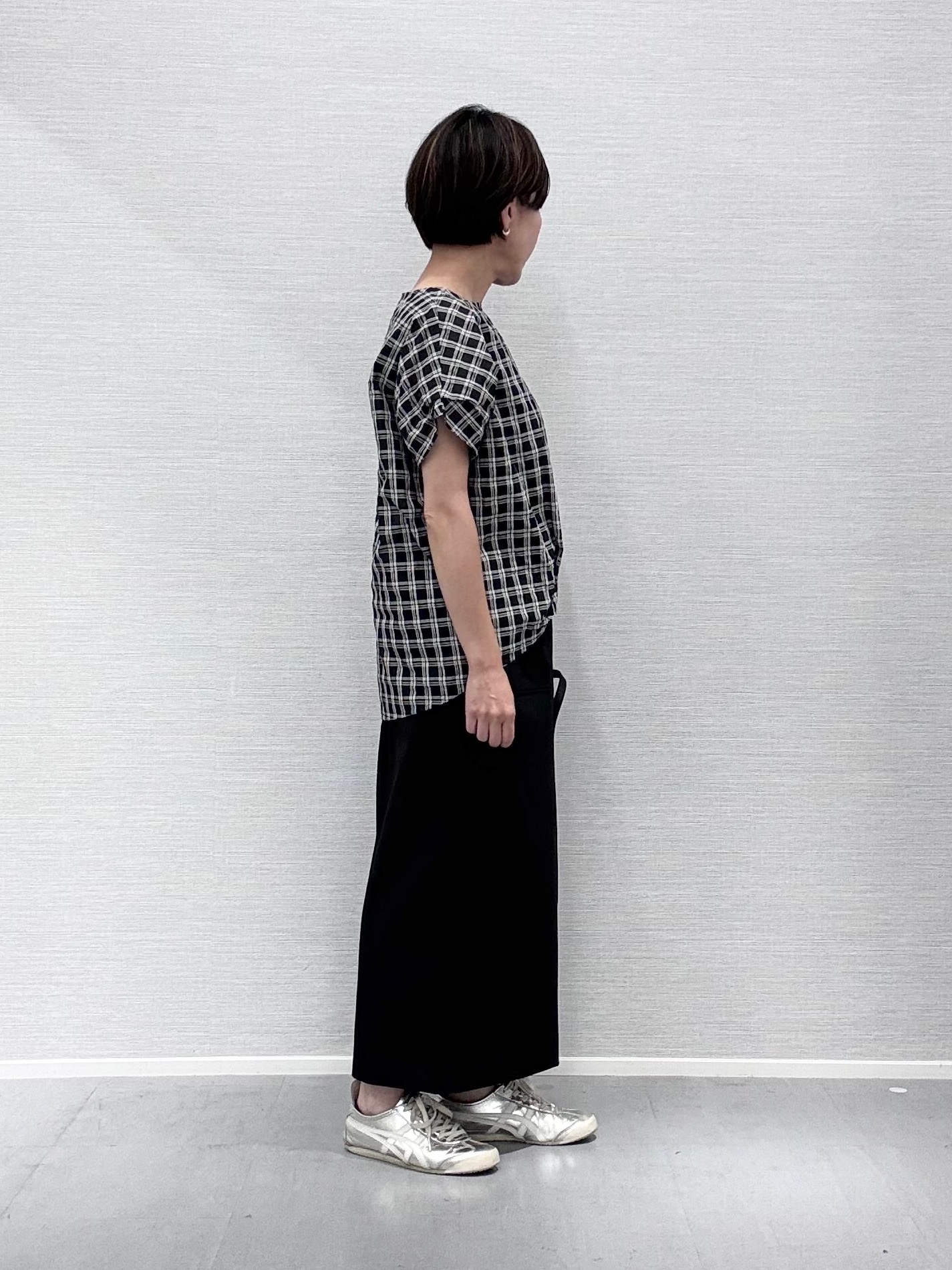 Yukoさんの「UNTITLED｜シアーチェックブラウス」を使ったコーディネート