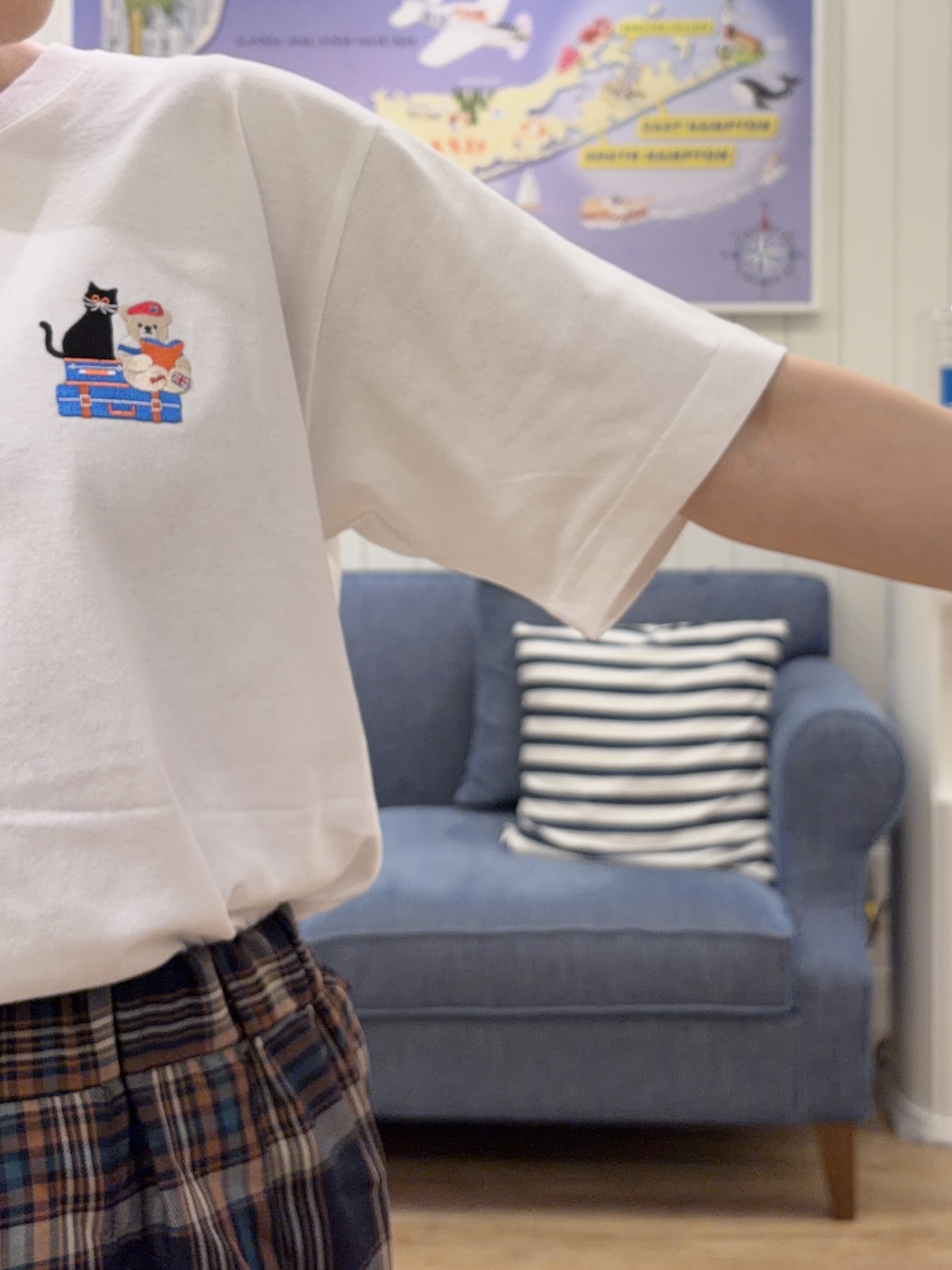 Ayakaさんの「Dessin｜UMAO&times;Dessinコラボ 刺繍Tシャツ」を使ったコーディネート