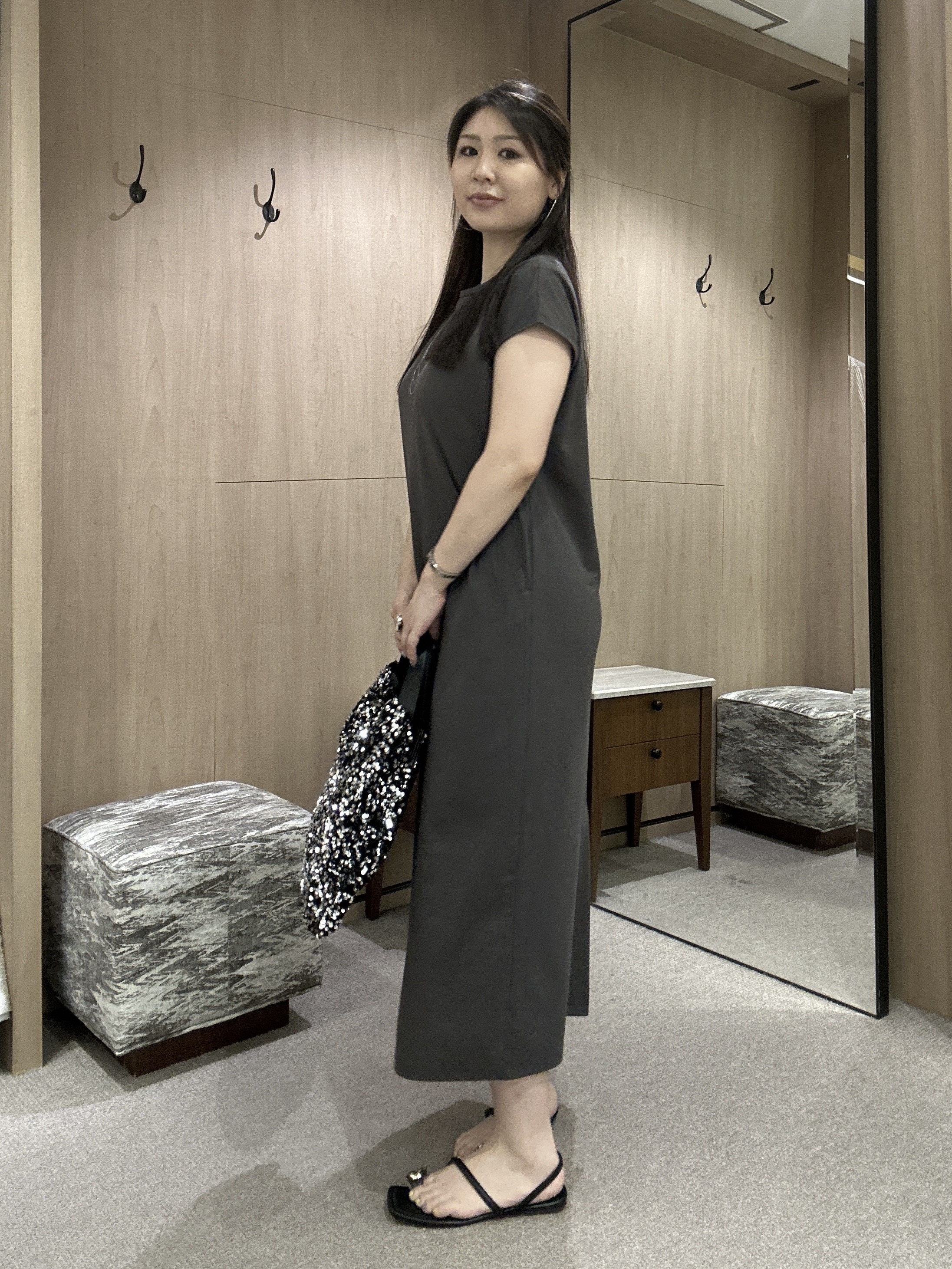 YURIさんの「UNTITLED｜シアーチェックシャツブラウス」を使ったコーディネート