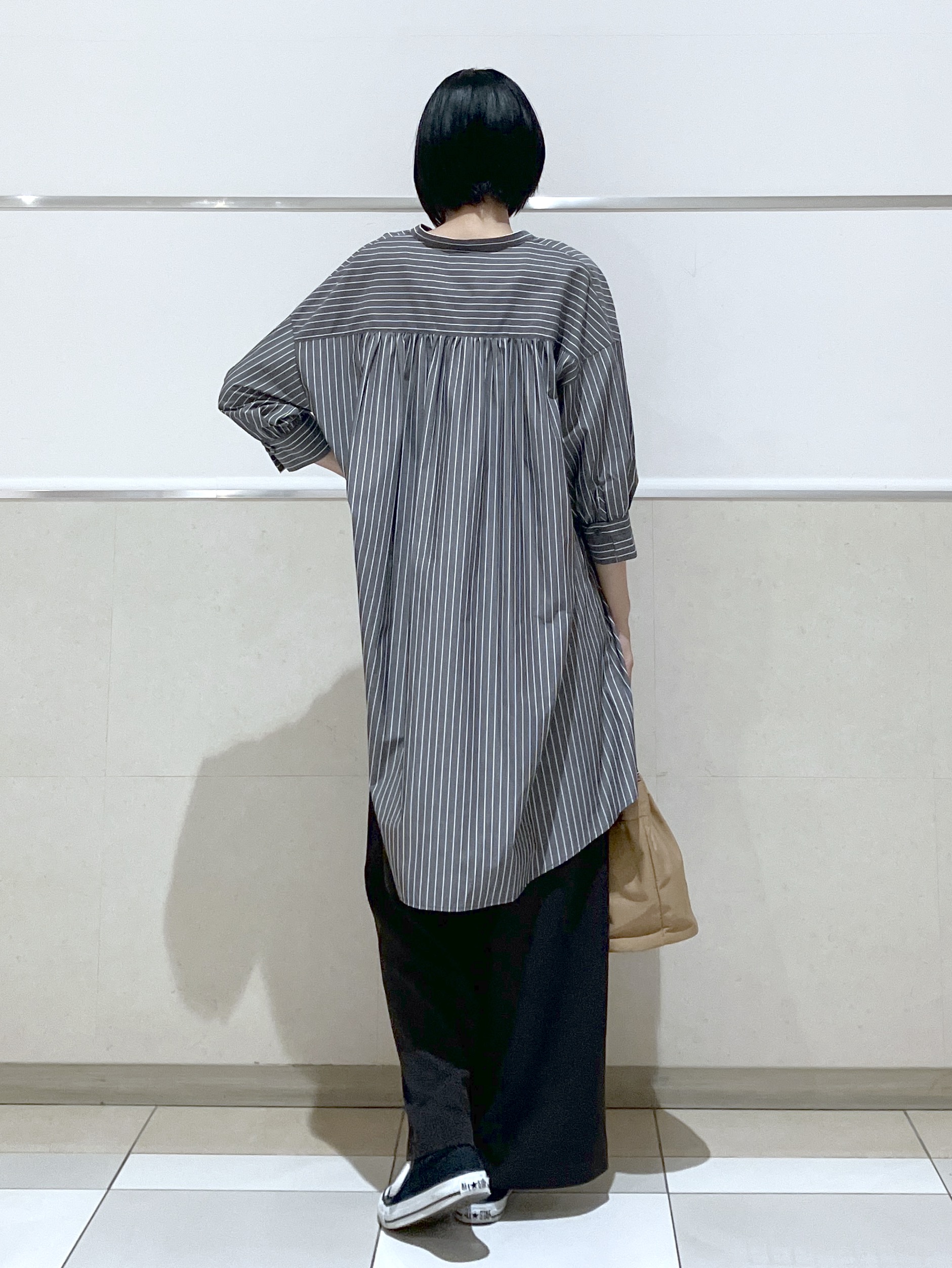 eriko さんの「Dessin｜【UVカット】チュニックストライプシャツ6分袖」を使ったコーディネート