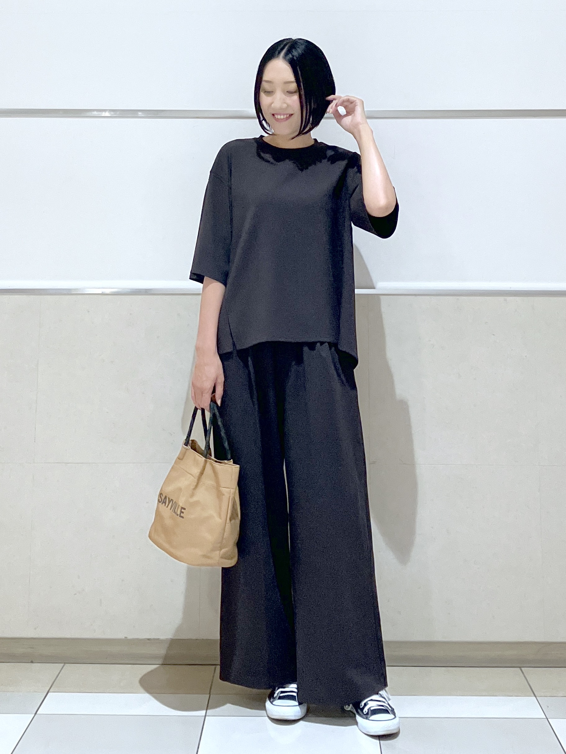 eriko さんの「Dessin｜【マシンウォッシャブル/セットアップ可】カットジャカードプルオーバー」を使ったコーディネート