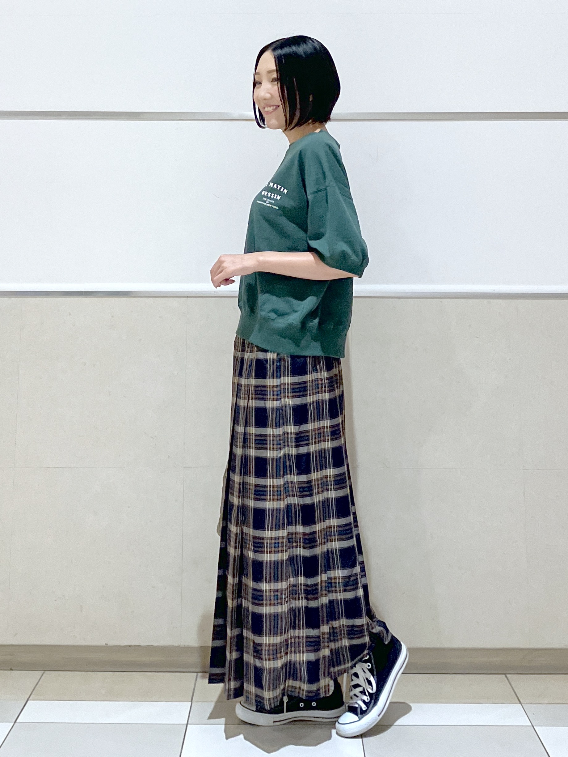 eriko さんの「Dessin｜ハーフスリーブロゴプルオーバー」を使ったコーディネート