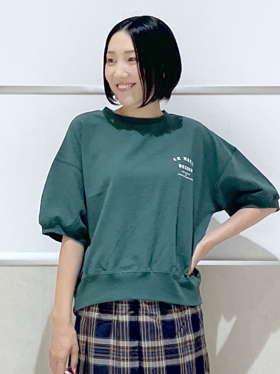 eriko さんの「Dessin｜ハーフスリーブロゴプルオーバー」を使ったコーディネート