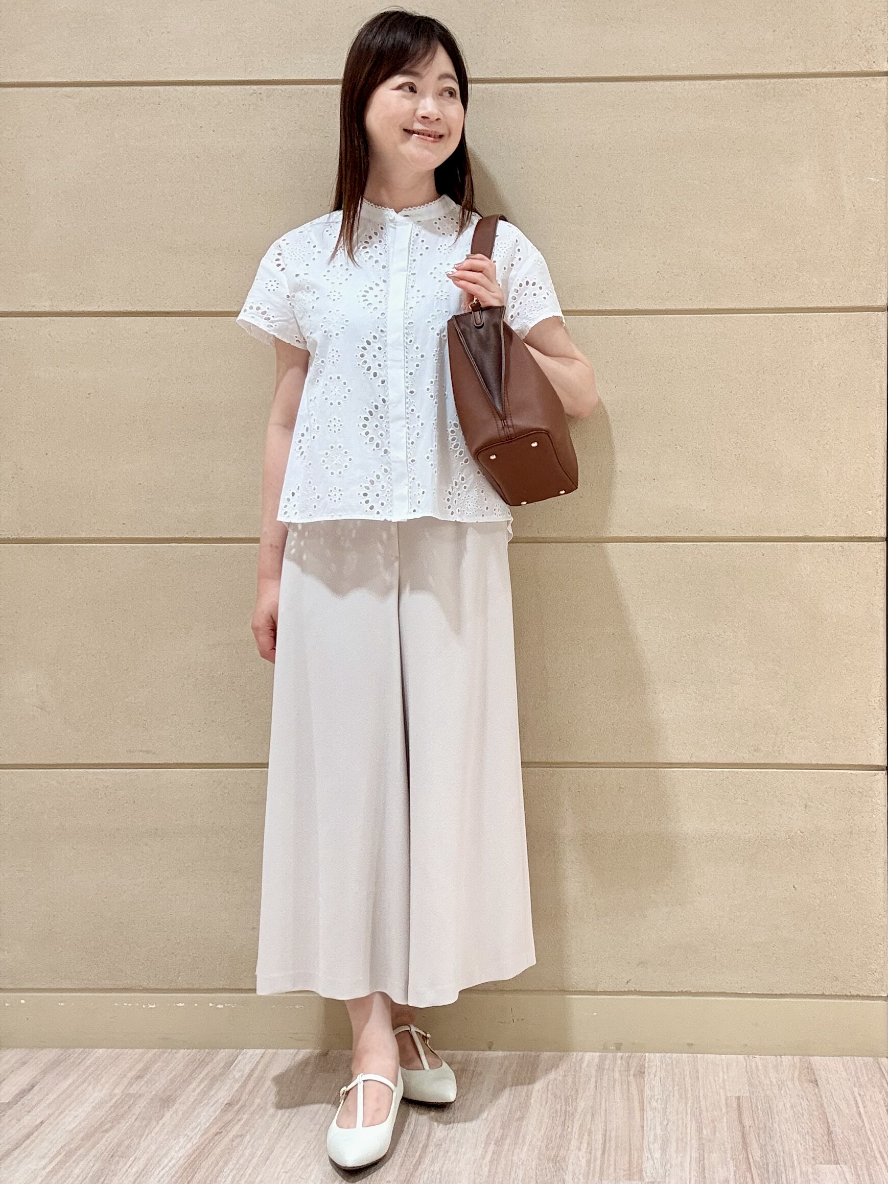 Marさんの「Reflect｜【通勤◎】カットワーク刺繍レース シャツブラウス」を使ったコーディネート
