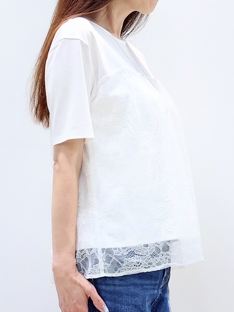 yoshiさんの「Reflect｜【UVカット／接触冷感／手洗い可】ラッセルレースプルオーバー」を使ったコーディネート