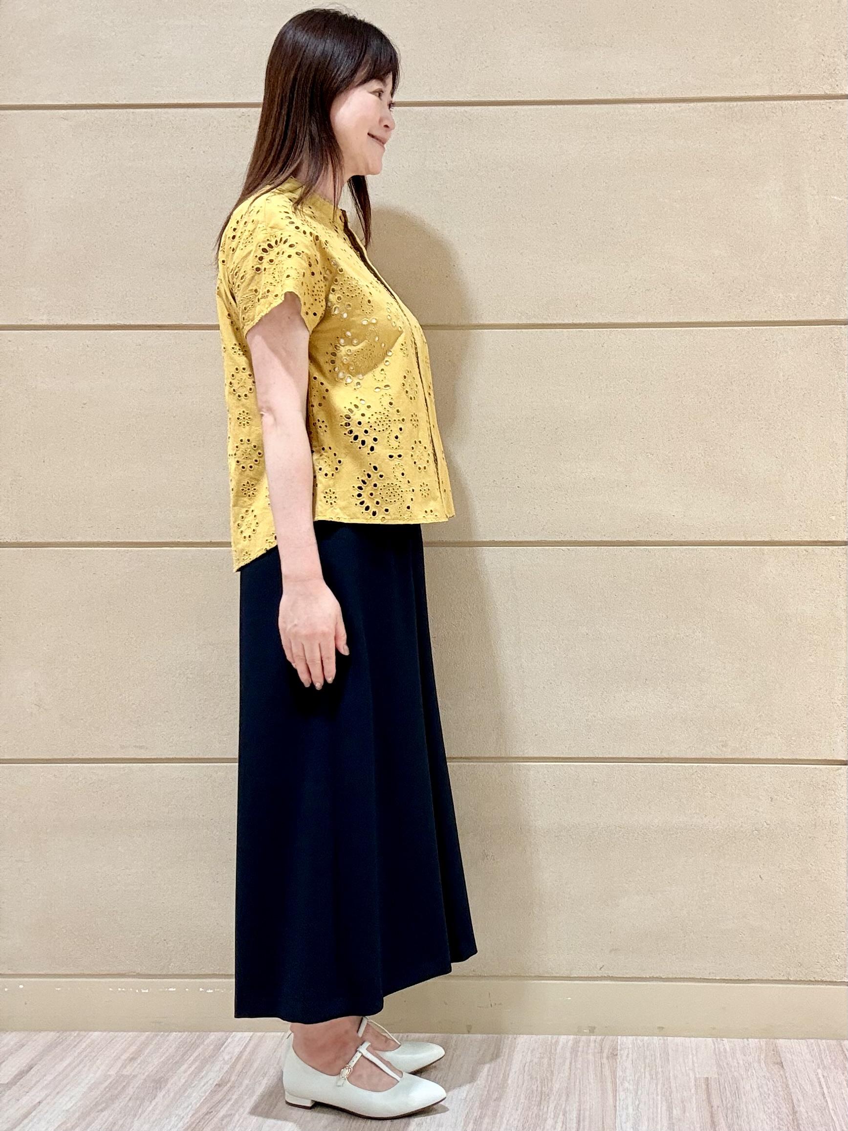 Marさんの「Reflect｜【通勤◎】カットワーク刺繍レース シャツブラウス」を使ったコーディネート