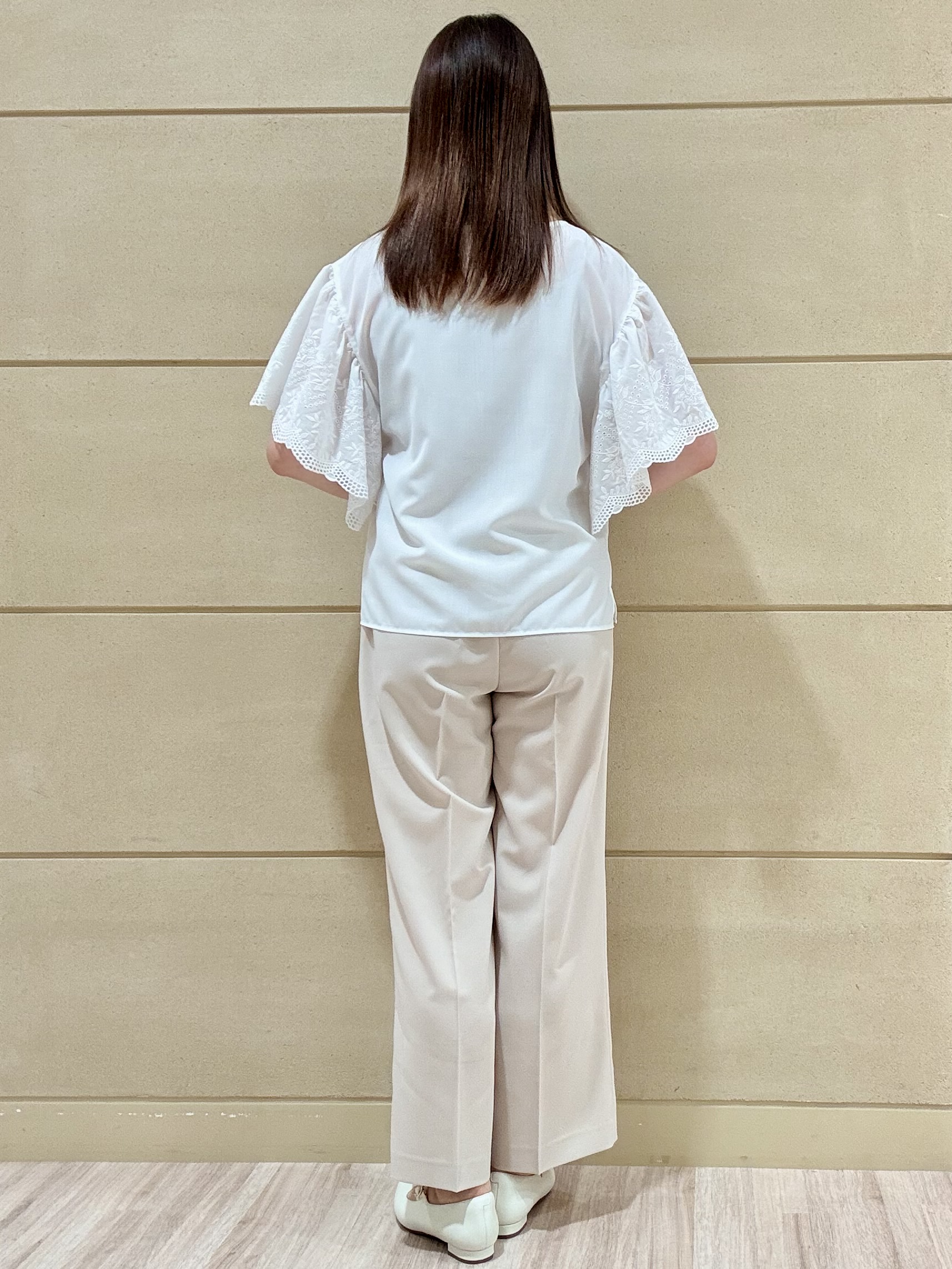 Marさんの「Reflect｜【通勤◎】スカラップレーススリーブ ブラウス」を使ったコーディネート