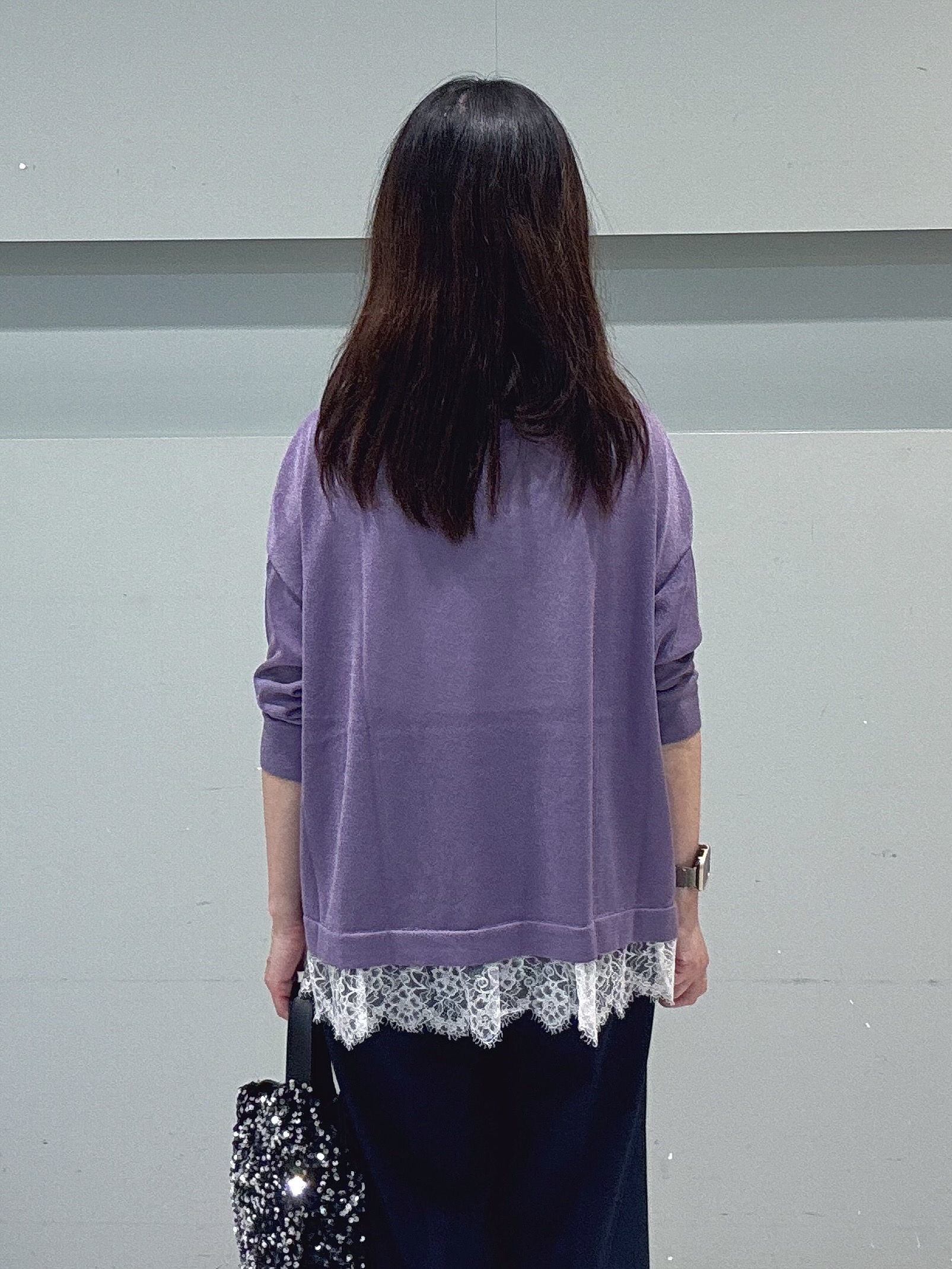 makiさんの「UNTITLED｜レースドッキングニットプルオーバー」を使ったコーディネート