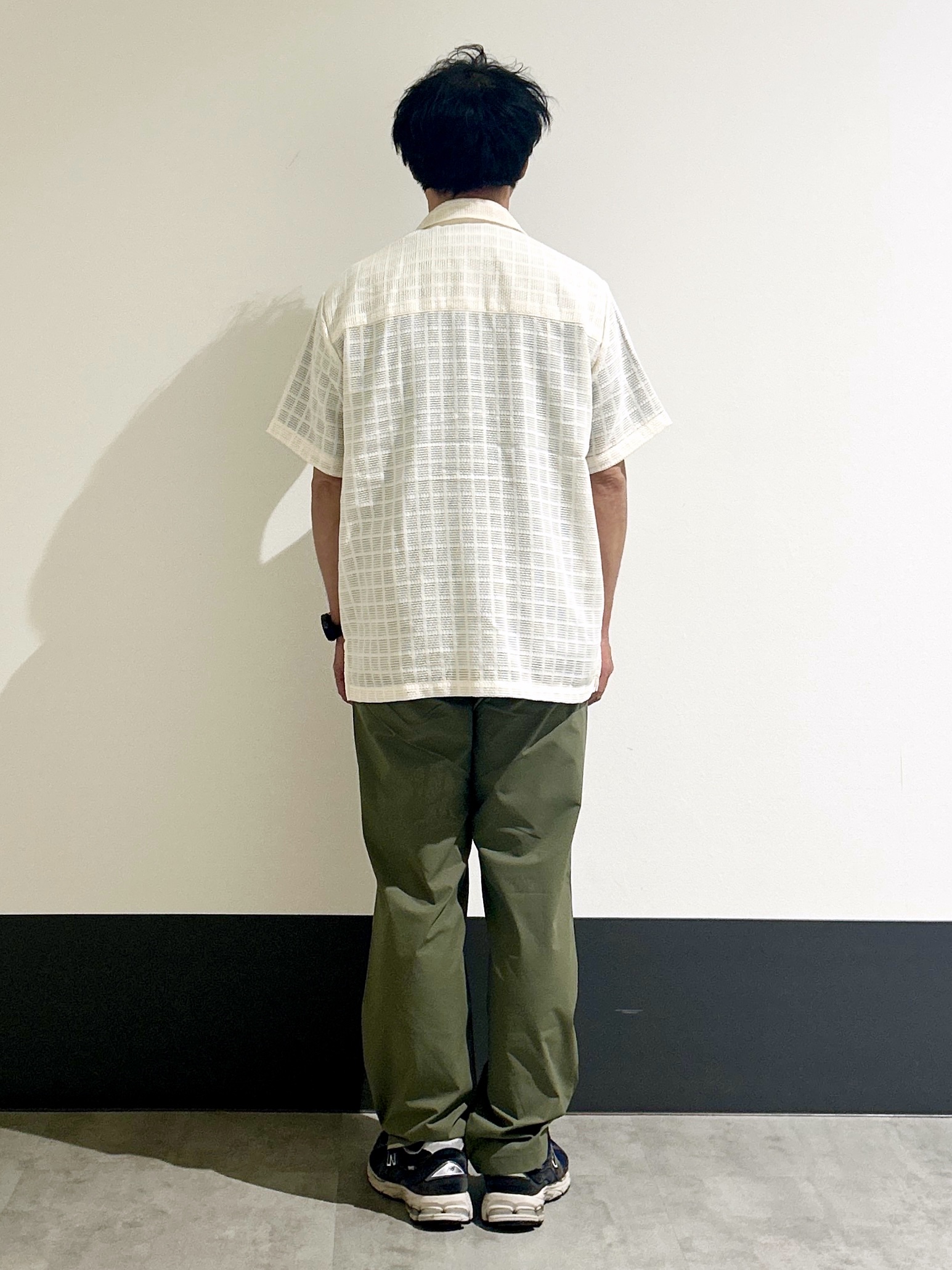 KENJI Iさんの「THE SHOP TK｜【洗濯機OK】格子柄メッシュ半袖シャツ」を使ったコーディネート