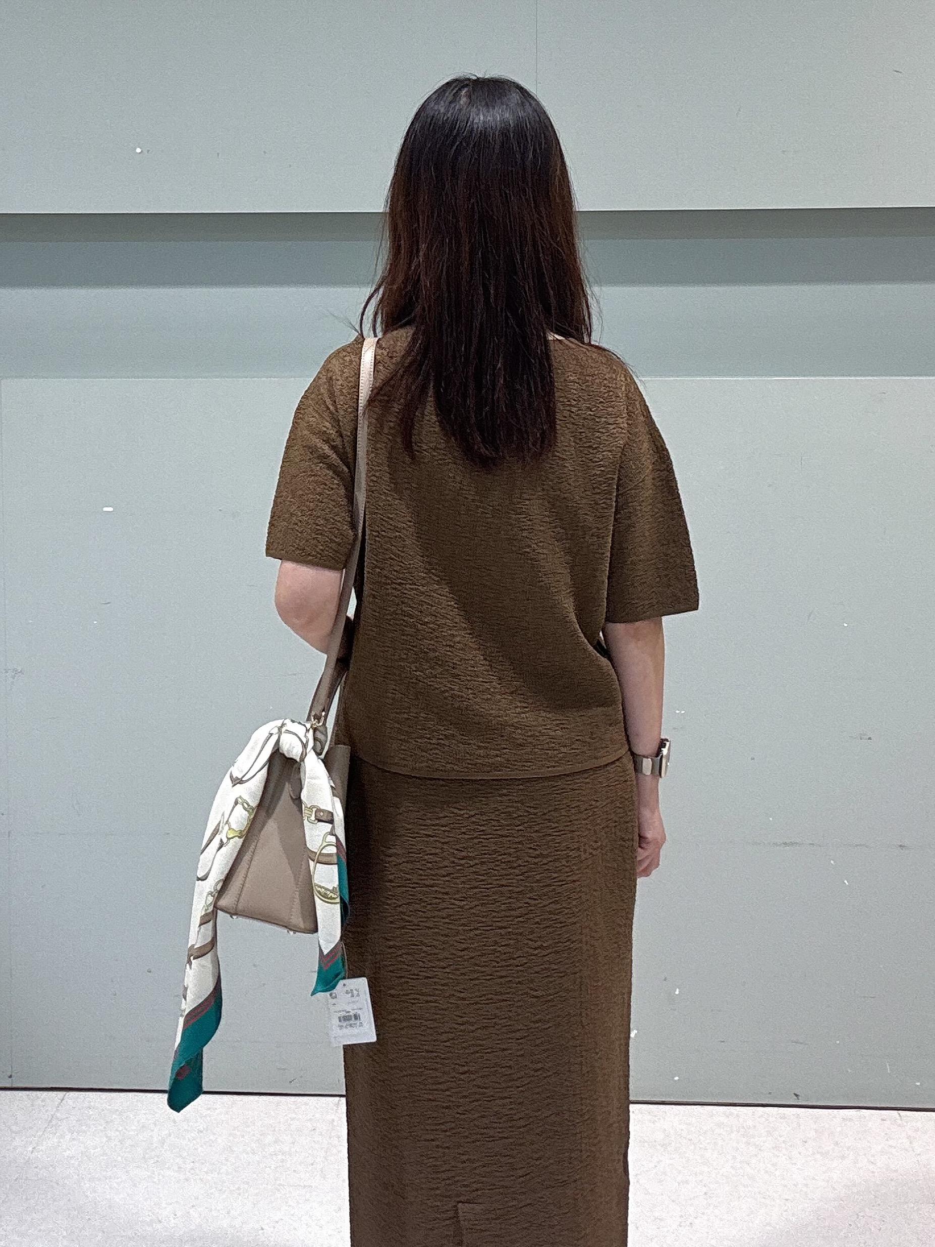 makiさんの「UNTITLED｜【セットアップ可】ドライタッチニットプルオーバー」を使ったコーディネート